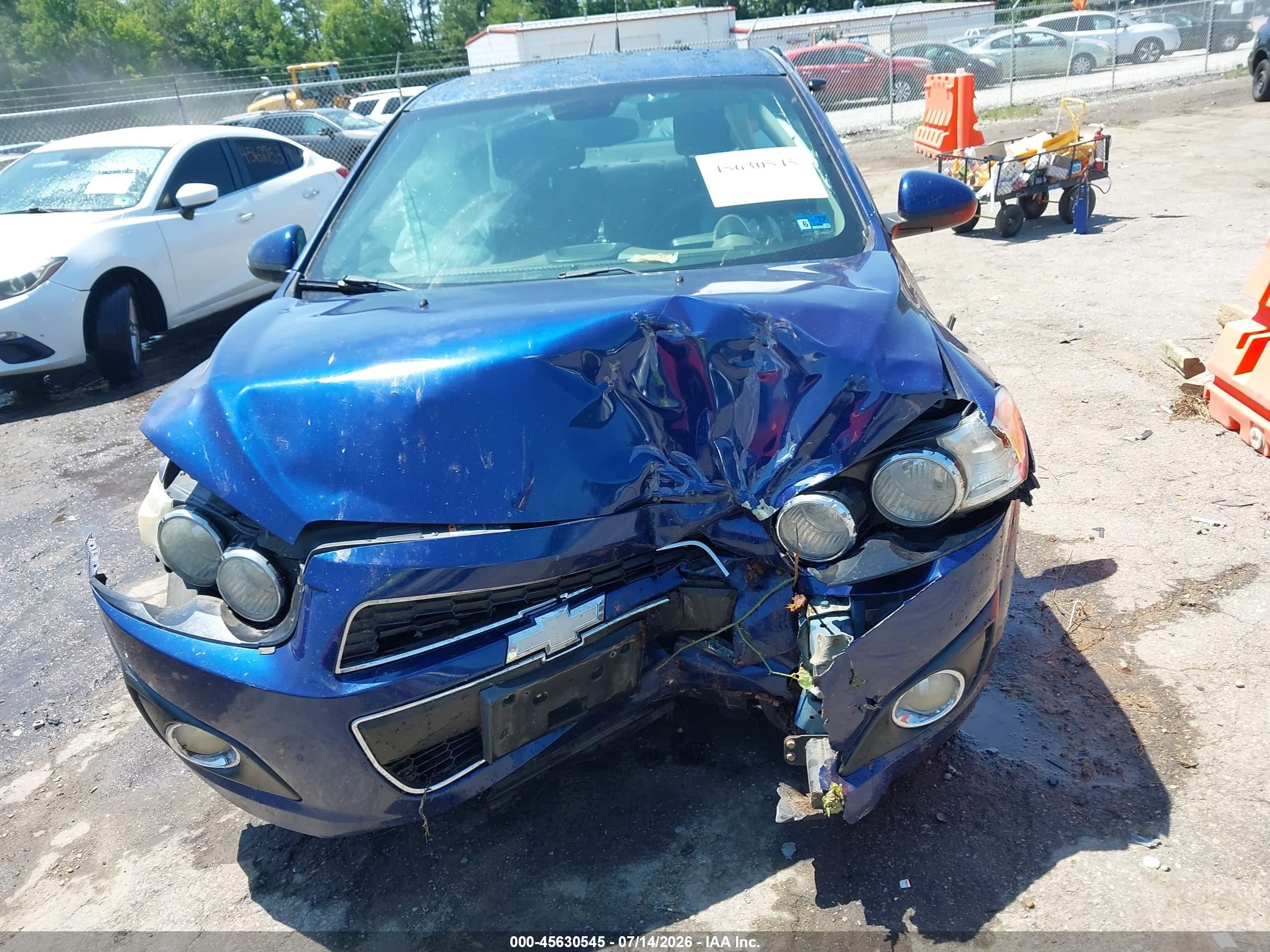 2013 Chevrolet Sonic Lt Auto Blue vin: 1G1JC5SH2D4238225