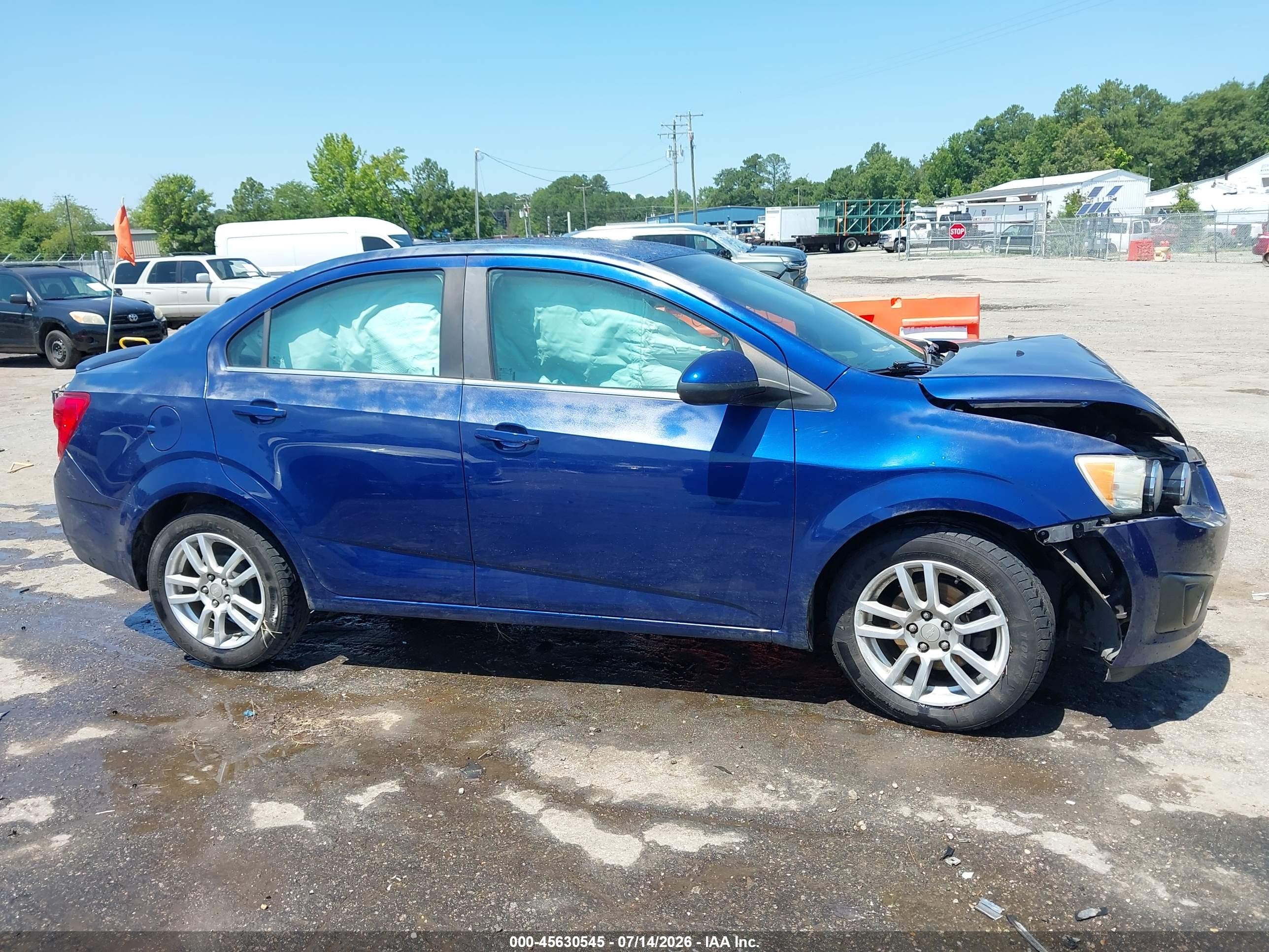 2013 Chevrolet Sonic Lt Auto Blue vin: 1G1JC5SH2D4238225