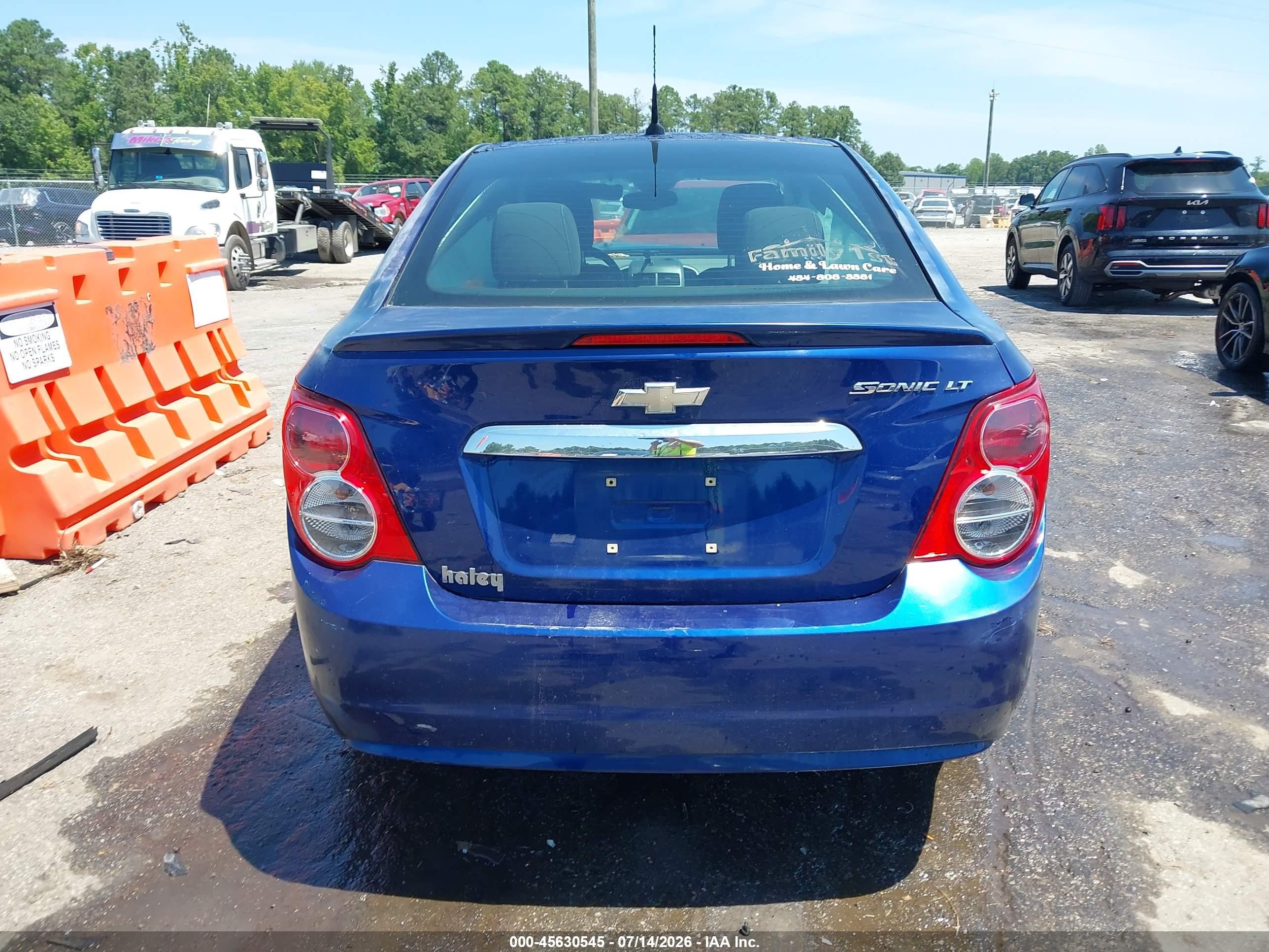 2013 Chevrolet Sonic Lt Auto Blue vin: 1G1JC5SH2D4238225