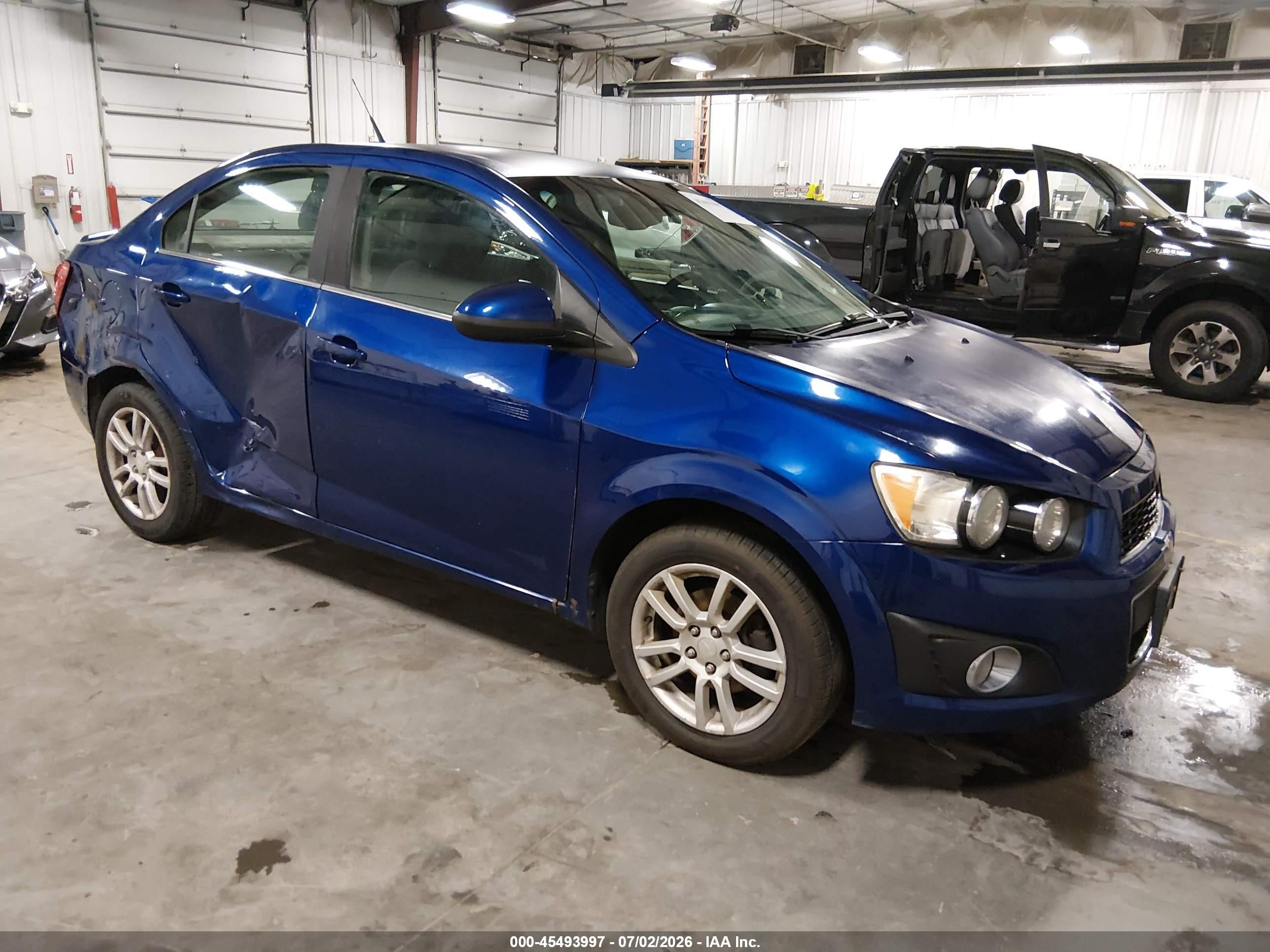 2014 Chevrolet Sonic Lt Auto Blue vin: 1G1JC5SH2E4101576