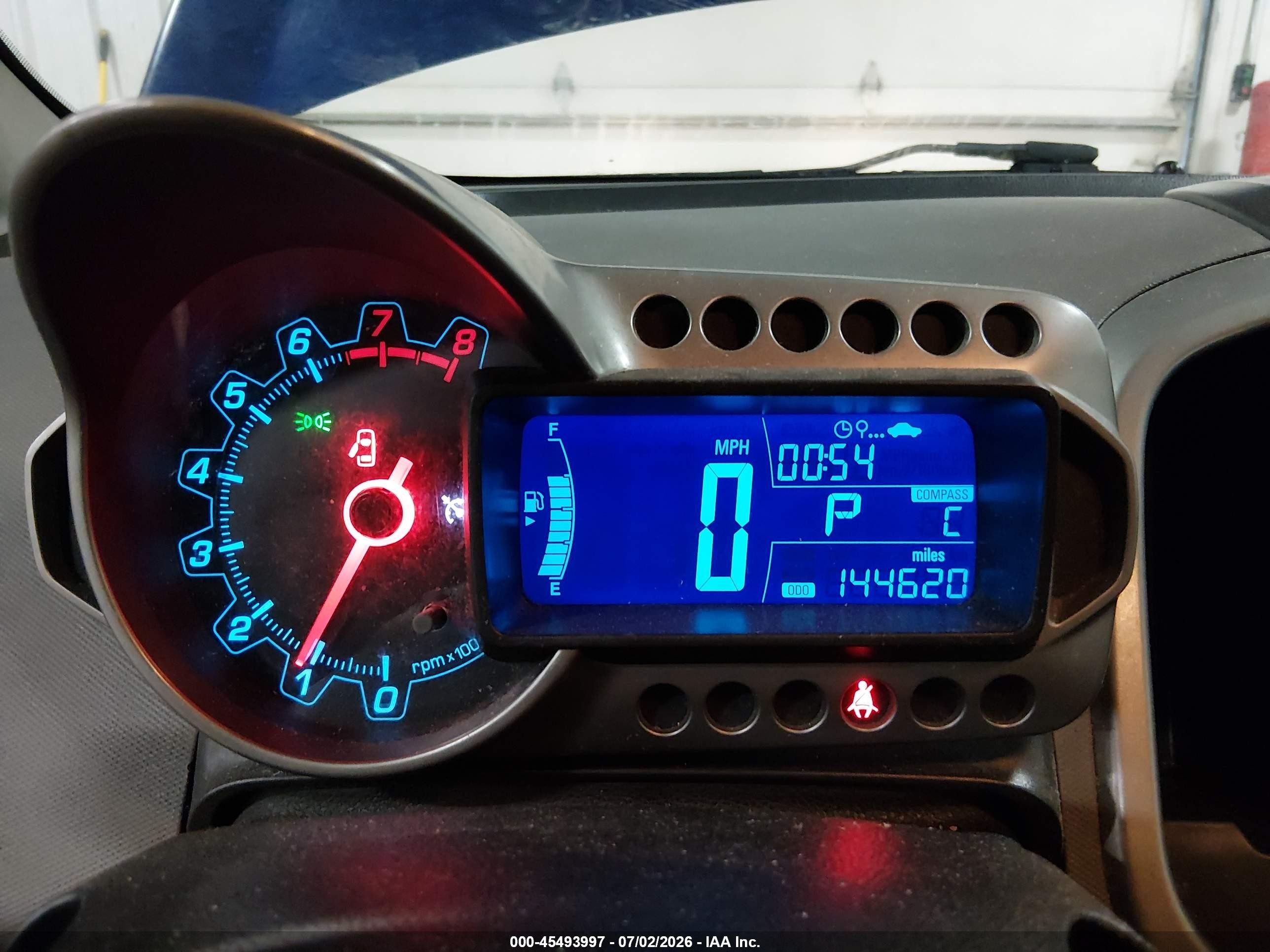 2014 Chevrolet Sonic Lt Auto Синий vin: 1G1JC5SH2E4101576