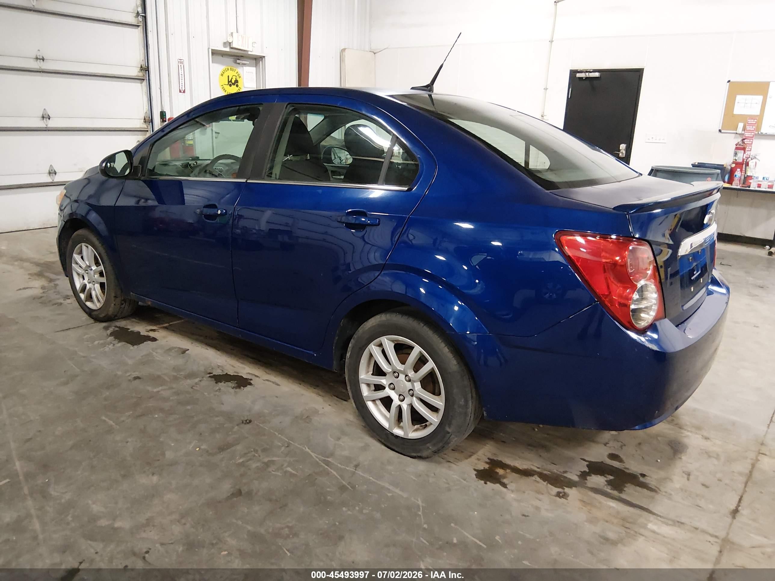 2014 Chevrolet Sonic Lt Auto Синий vin: 1G1JC5SH2E4101576