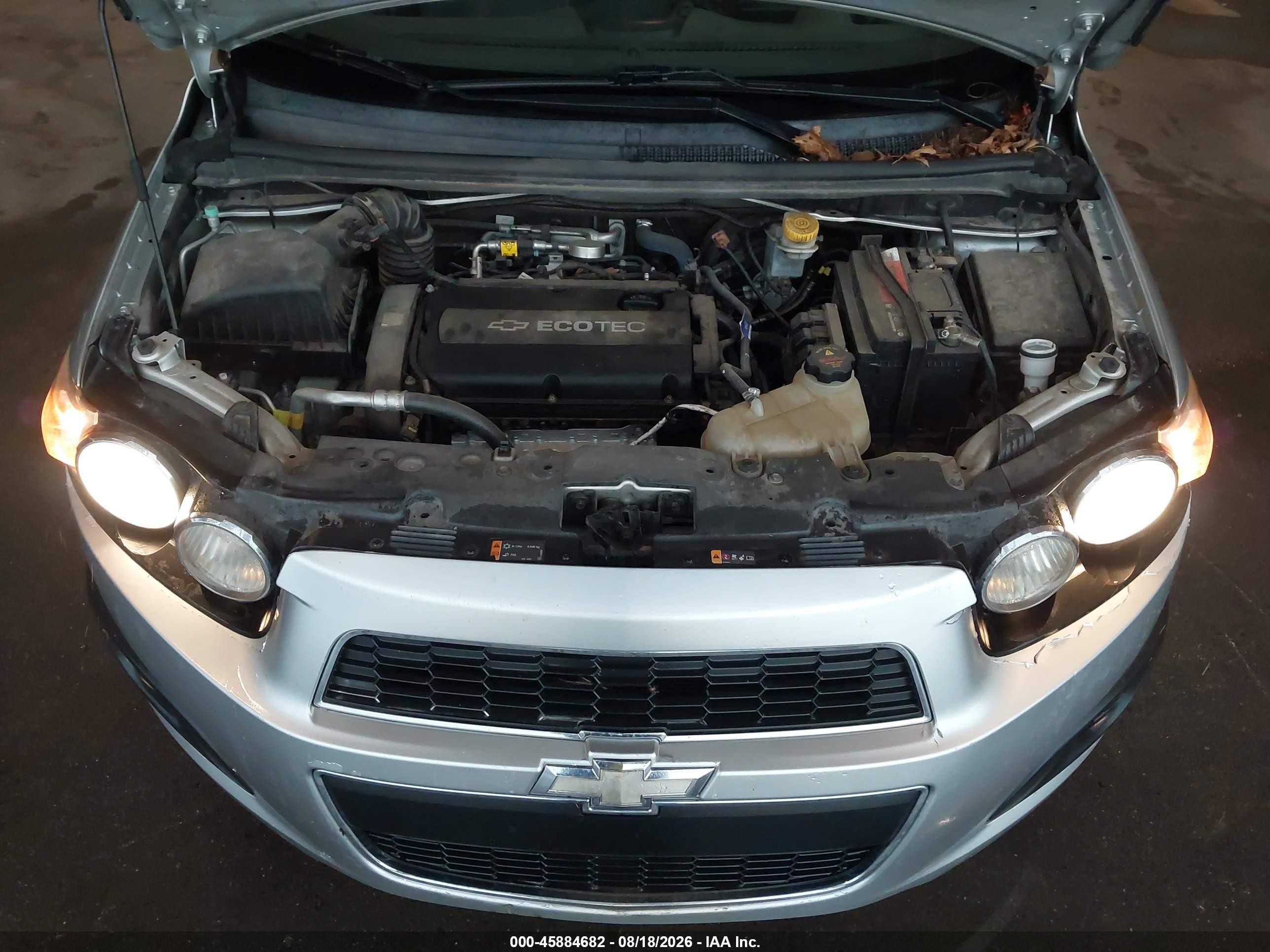 2014 Chevrolet Sonic Lt Auto Silver vin: 1G1JC5SH2E4104624