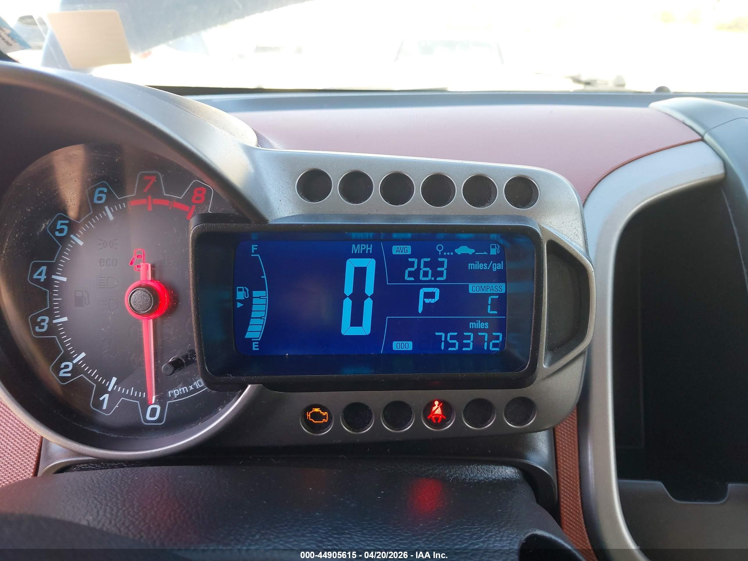 2014 Chevrolet Sonic Lt Auto Black vin: 1G1JC5SH2E4143729