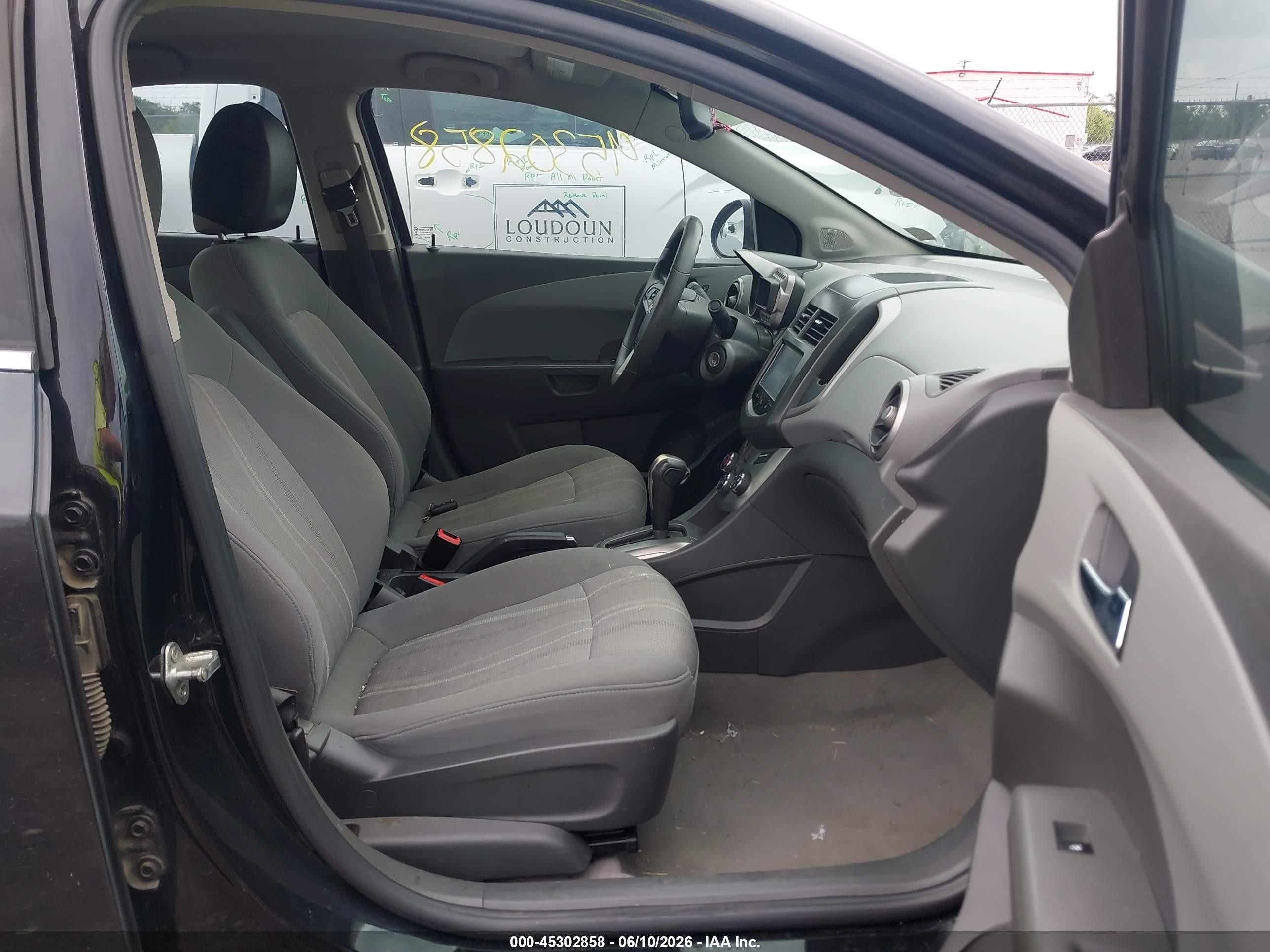 2014 Chevrolet Sonic Lt Auto Black vin: 1G1JC5SH2E4213715