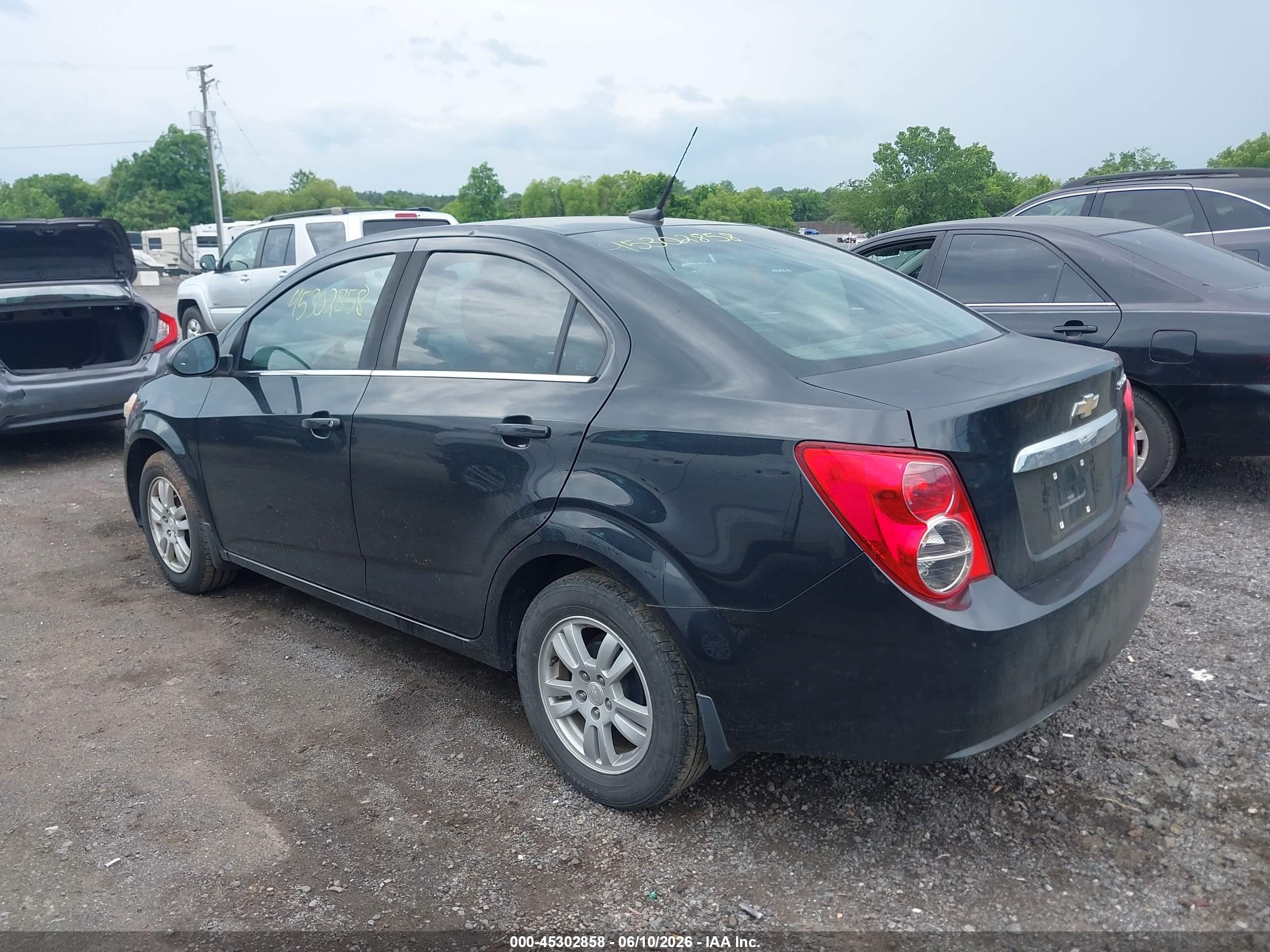 2014 Chevrolet Sonic Lt Auto Black vin: 1G1JC5SH2E4213715