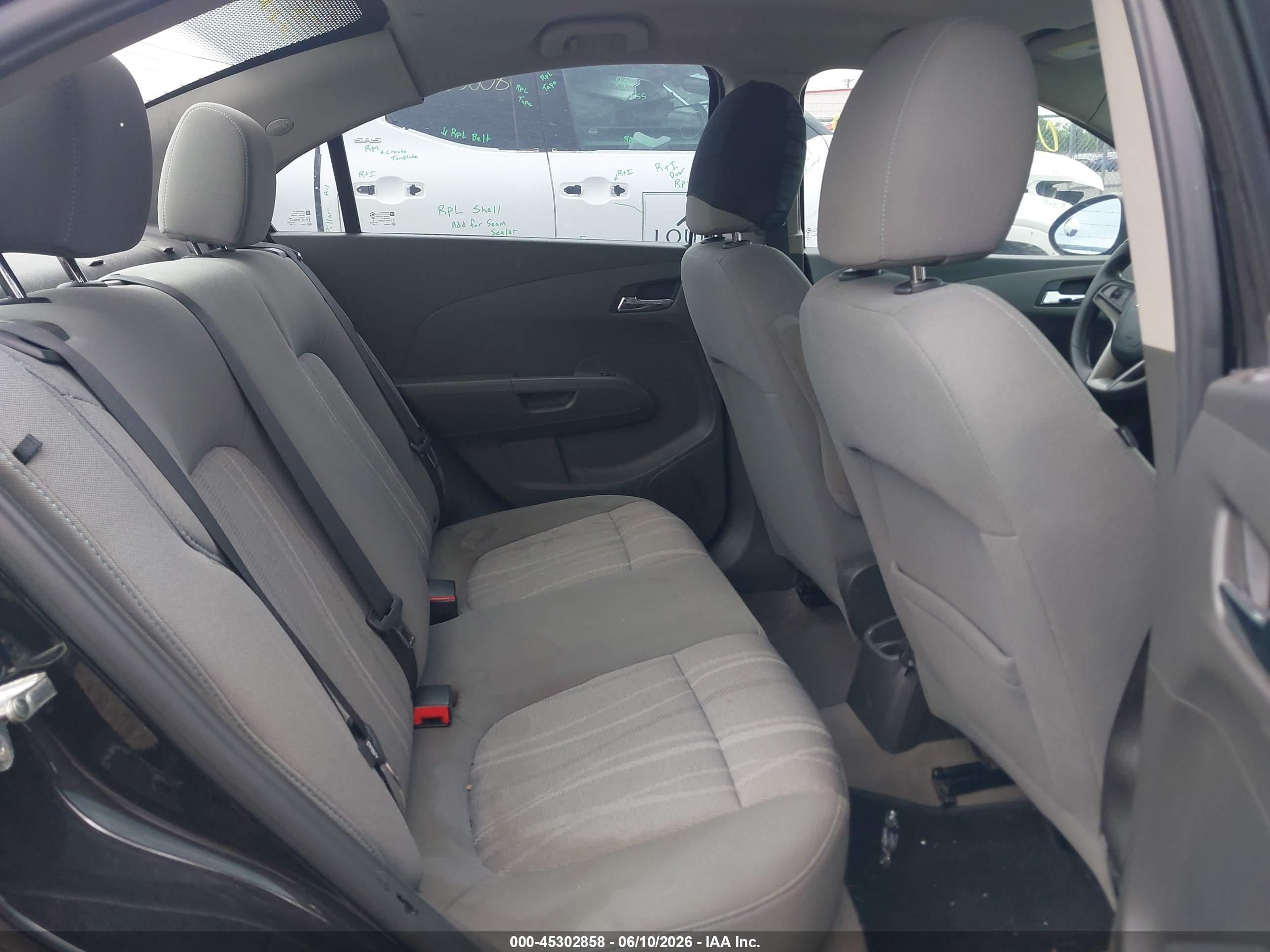 2014 Chevrolet Sonic Lt Auto Black vin: 1G1JC5SH2E4213715