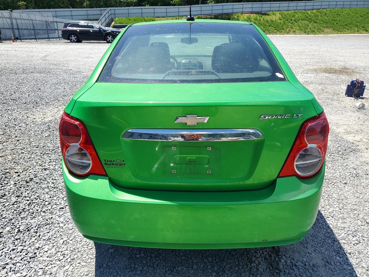 2015 Chevrolet Sonic Lt Green vin: 1G1JC5SH2F4140315