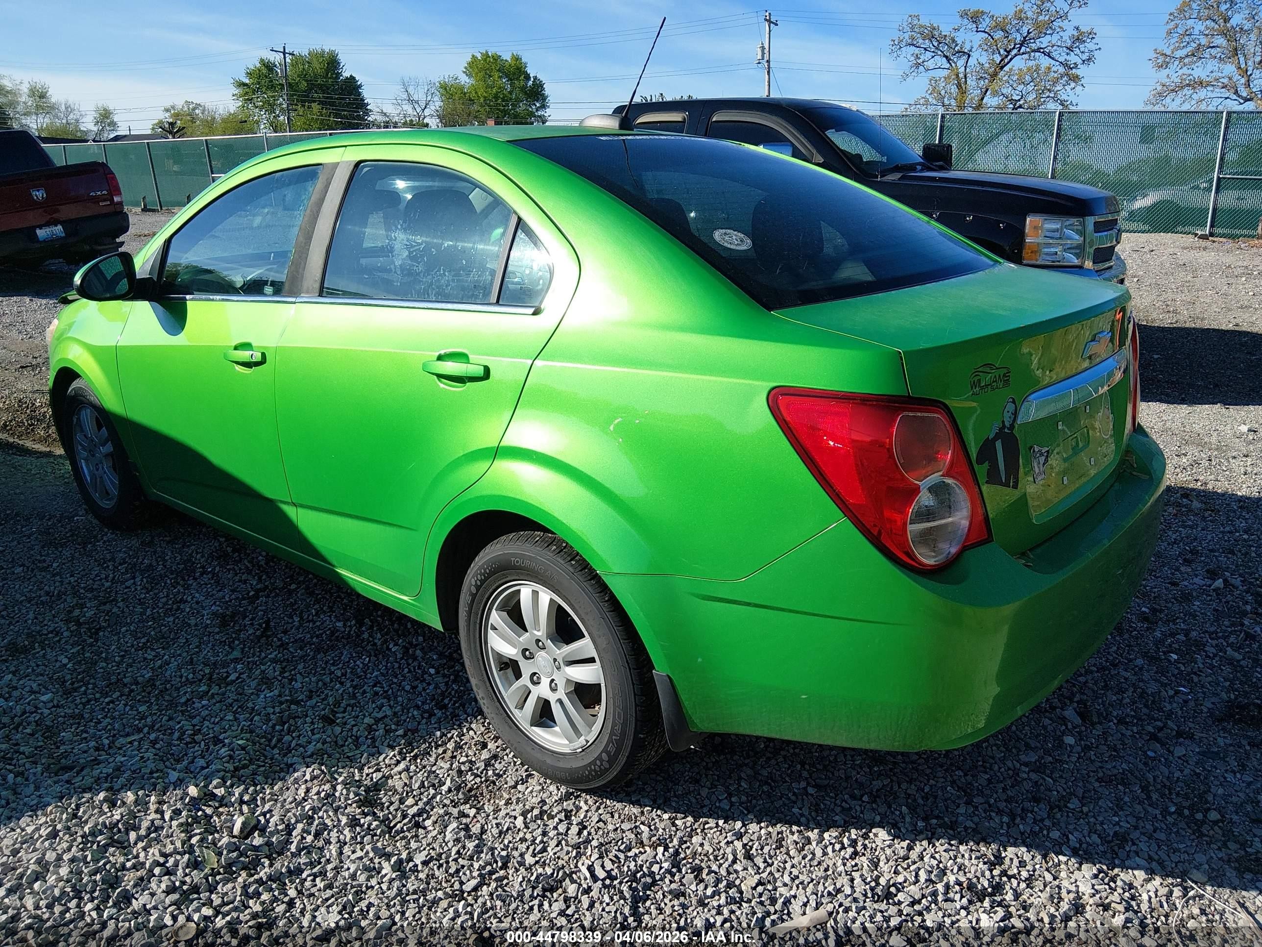 2015 Chevrolet Sonic Lt Auto Green vin: 1G1JC5SH2F4165053