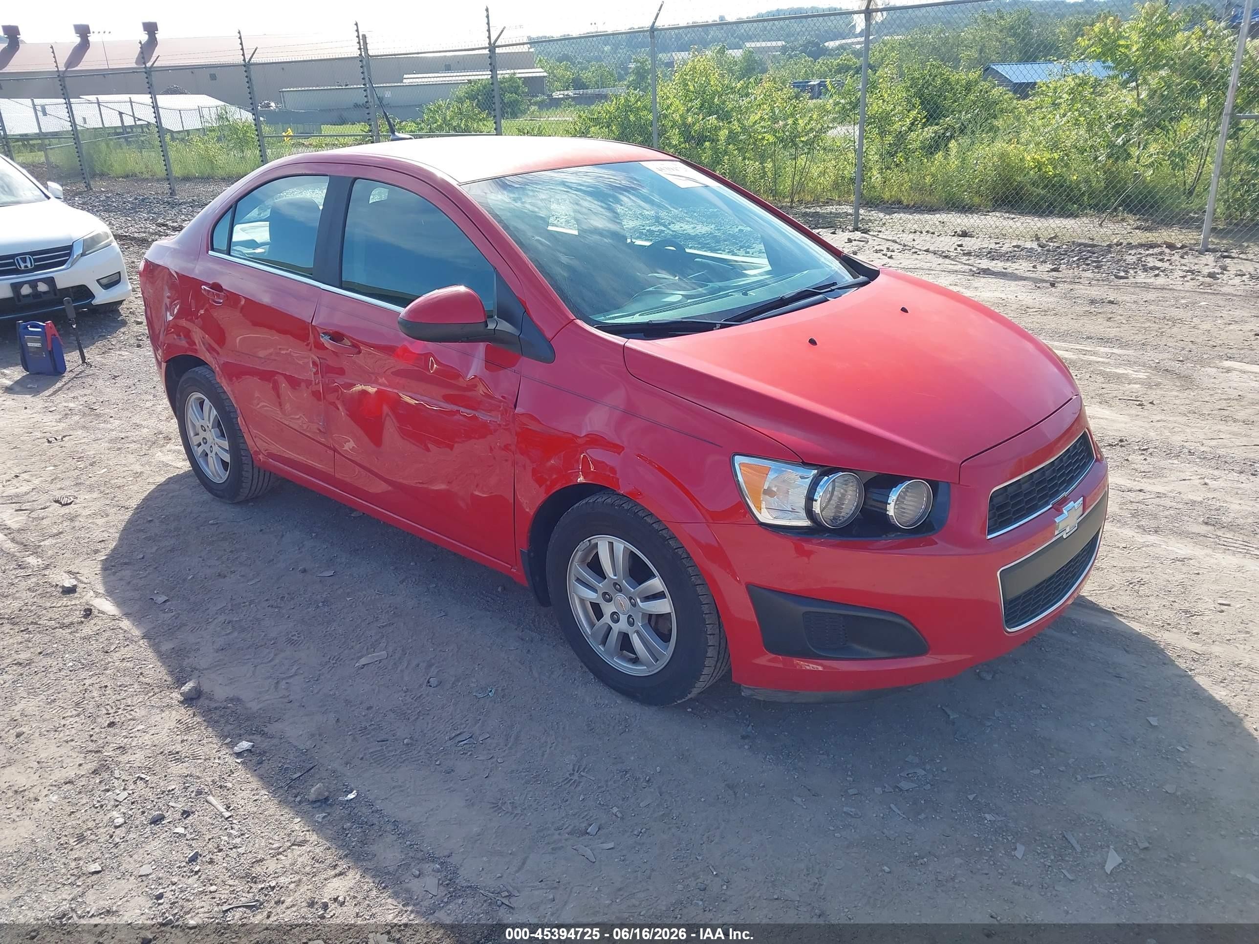 2012 Chevrolet Sonic 2lt Красный vin: 1G1JC5SH3C4163503