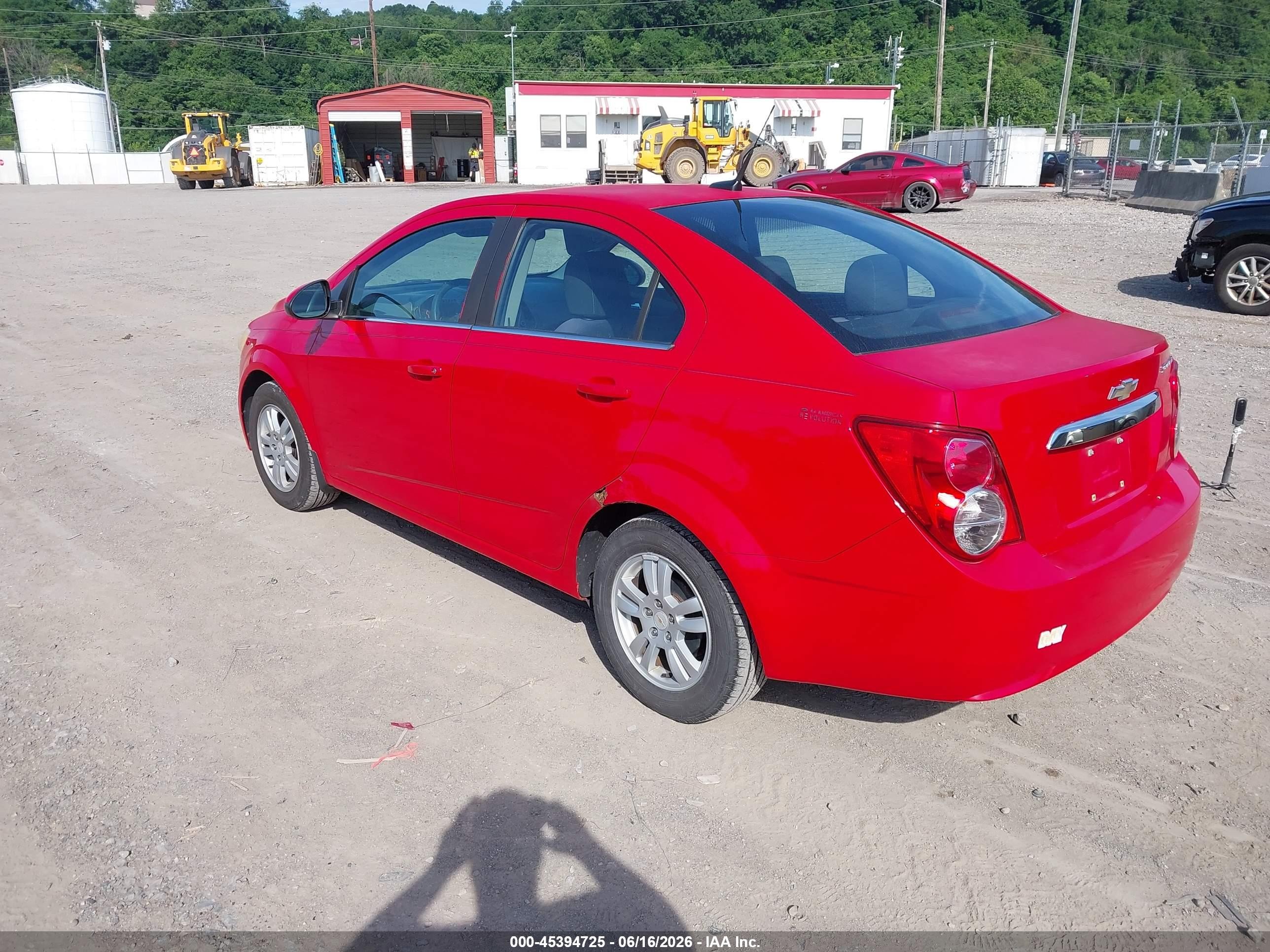 2012 Chevrolet Sonic 2lt Красный vin: 1G1JC5SH3C4163503