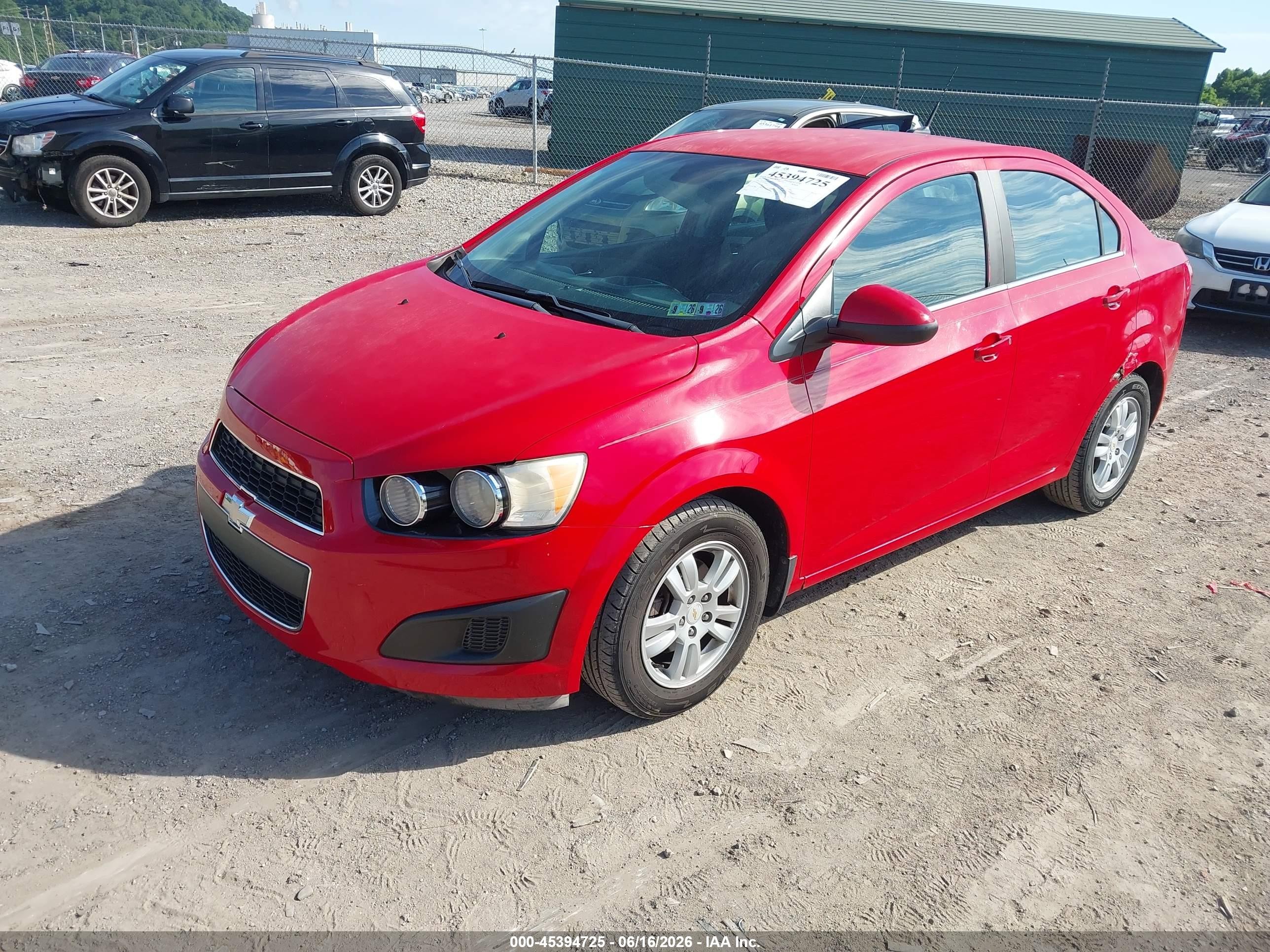 2012 Chevrolet Sonic 2lt Красный vin: 1G1JC5SH3C4163503