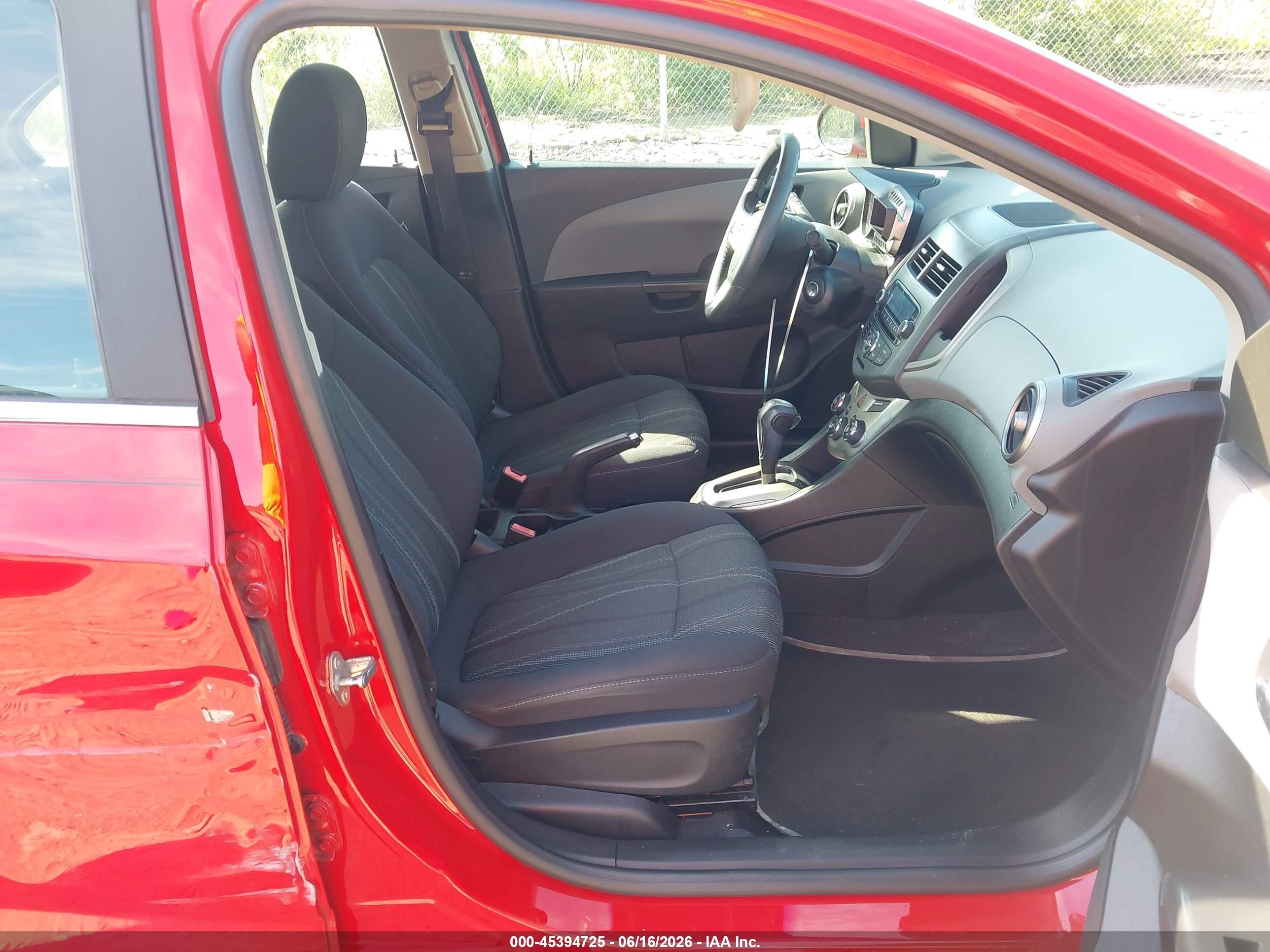 2012 Chevrolet Sonic 2lt Красный vin: 1G1JC5SH3C4163503
