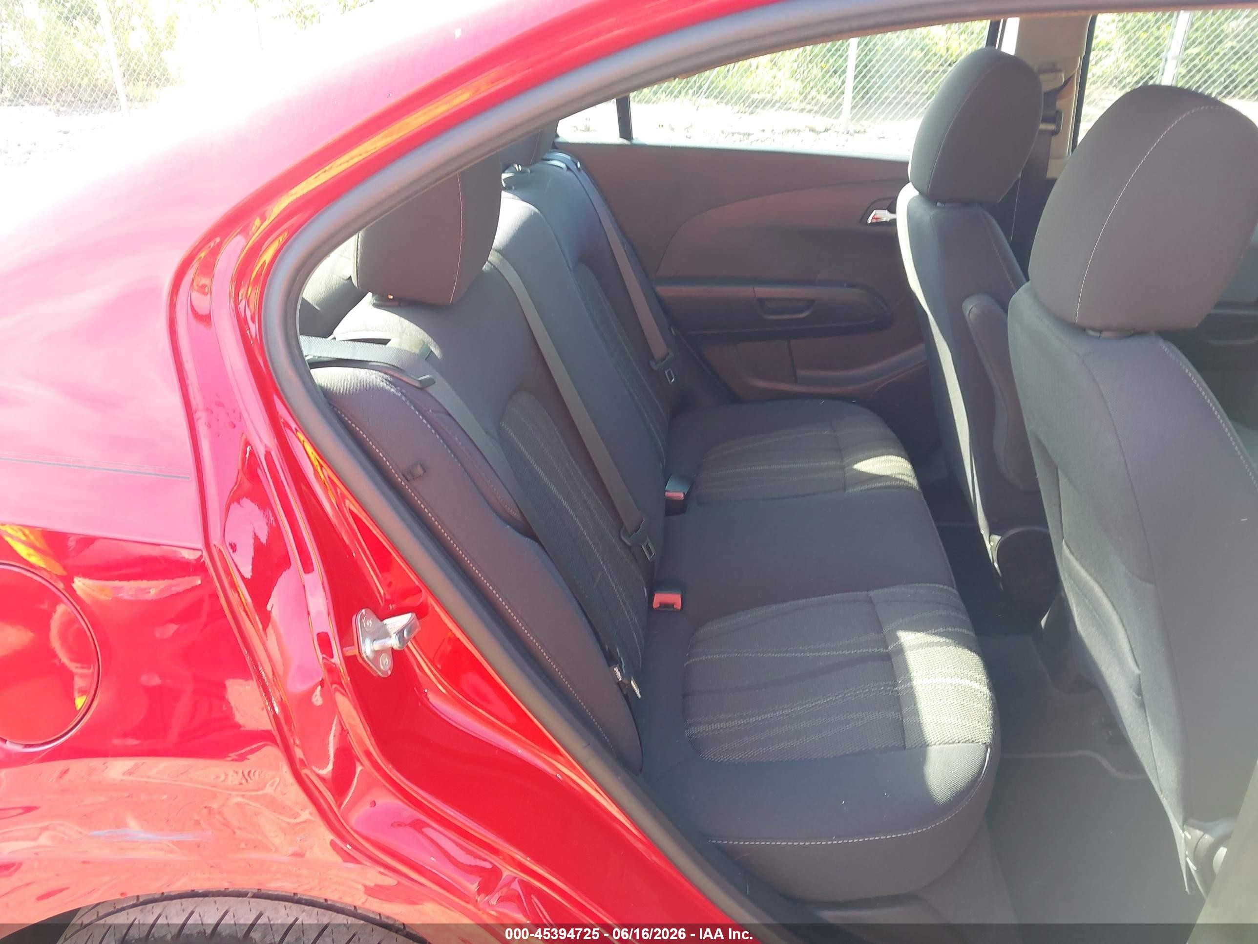 2012 Chevrolet Sonic 2lt Красный vin: 1G1JC5SH3C4163503
