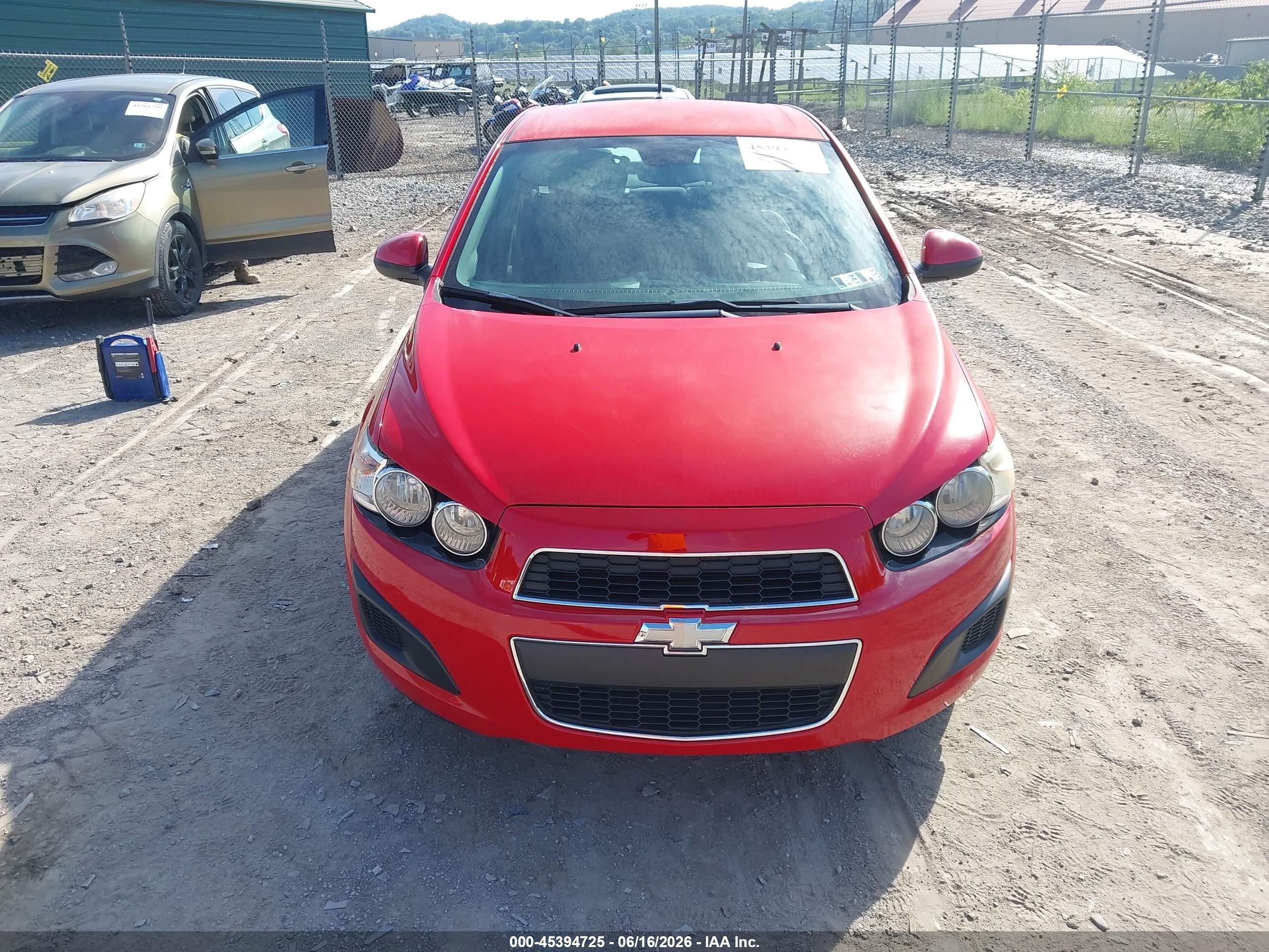 2012 Chevrolet Sonic 2lt Красный vin: 1G1JC5SH3C4163503