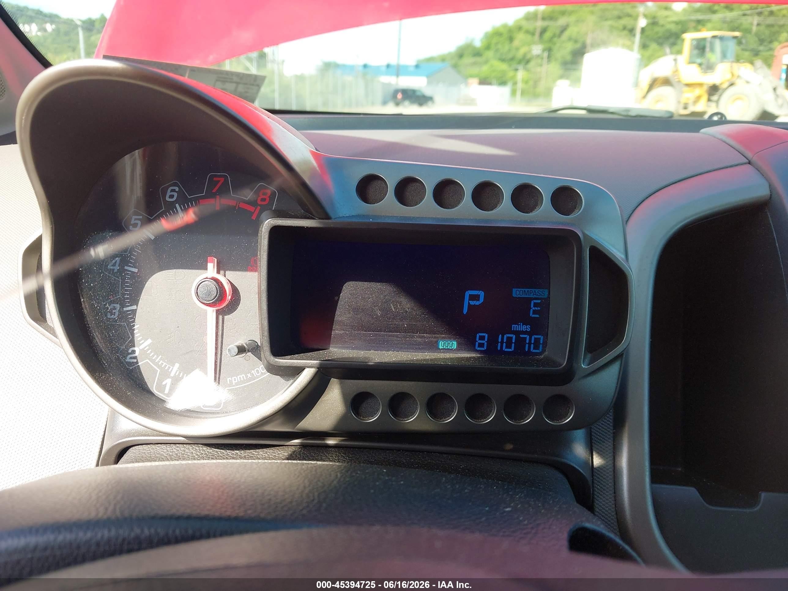 2012 Chevrolet Sonic 2lt Красный vin: 1G1JC5SH3C4163503