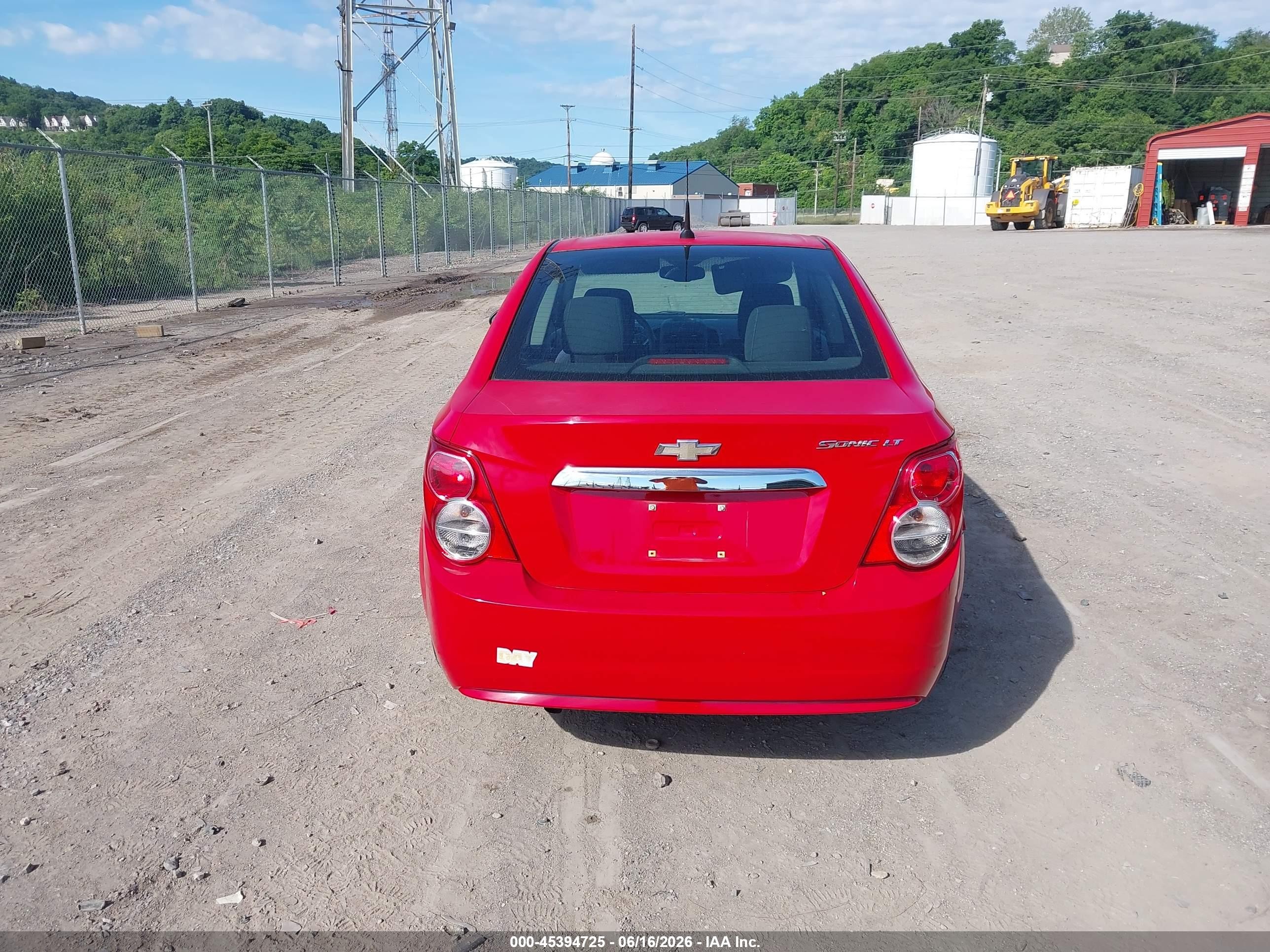2012 Chevrolet Sonic 2lt Красный vin: 1G1JC5SH3C4163503