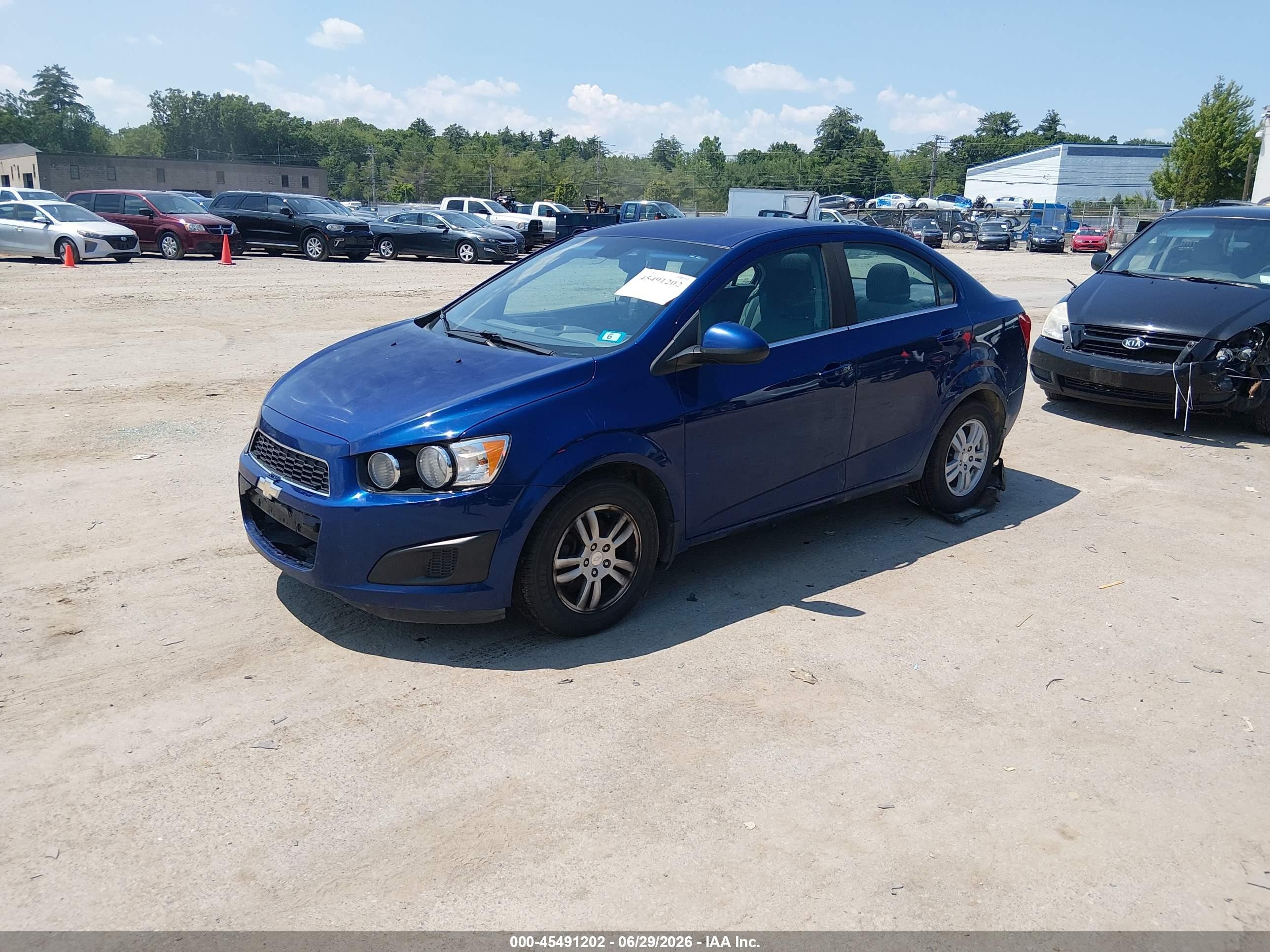 2012 Chevrolet Sonic 2lt Blue vin: 1G1JC5SH3C4217849