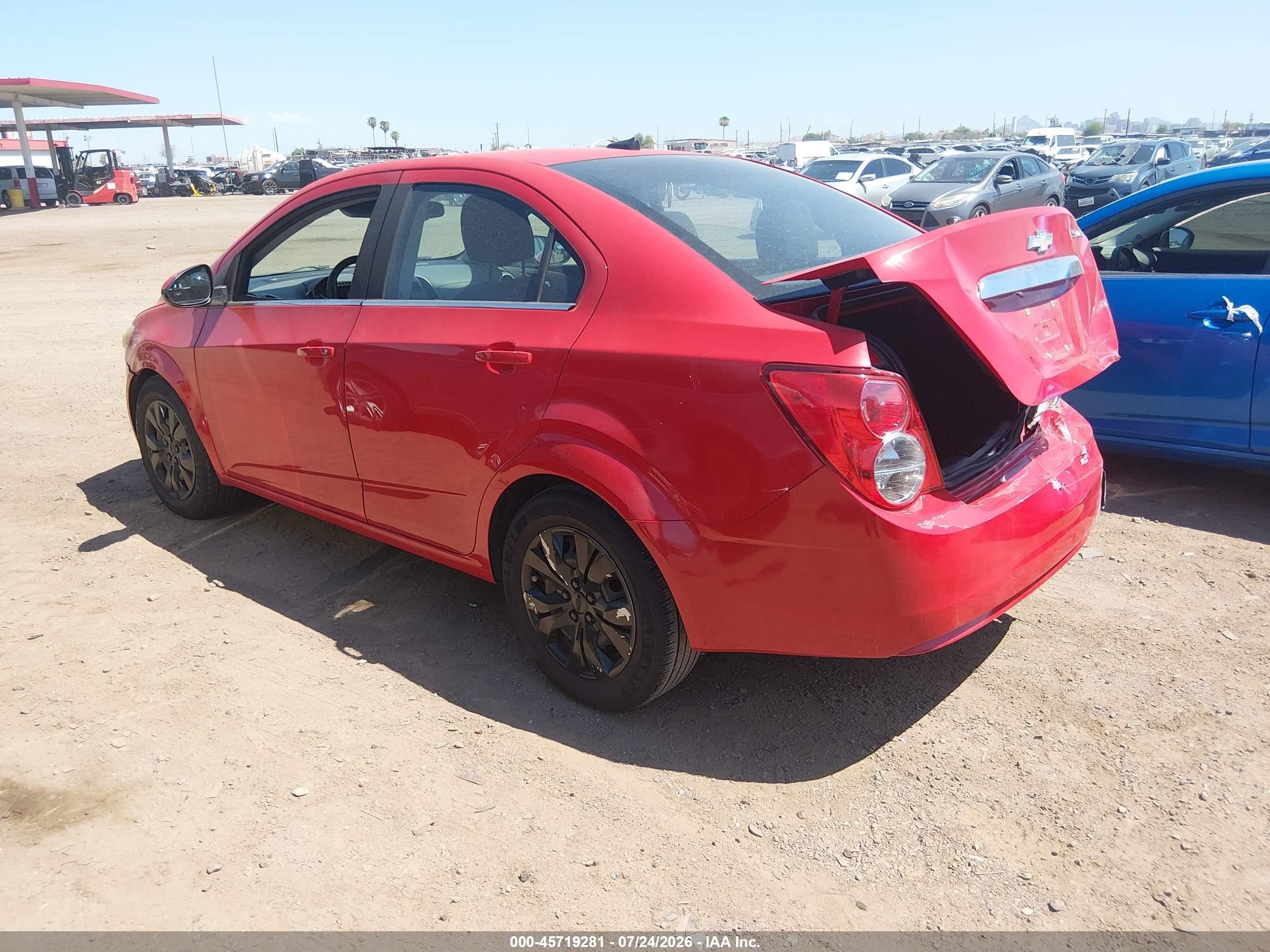 2013 Chevrolet Sonic Lt Auto Red vin: 1G1JC5SH3D4177208