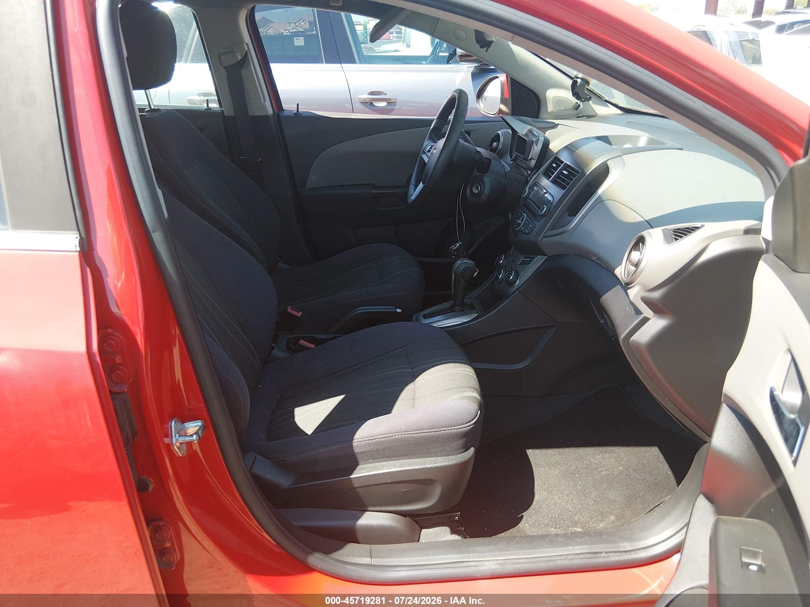 2013 Chevrolet Sonic Lt Auto Red vin: 1G1JC5SH3D4177208