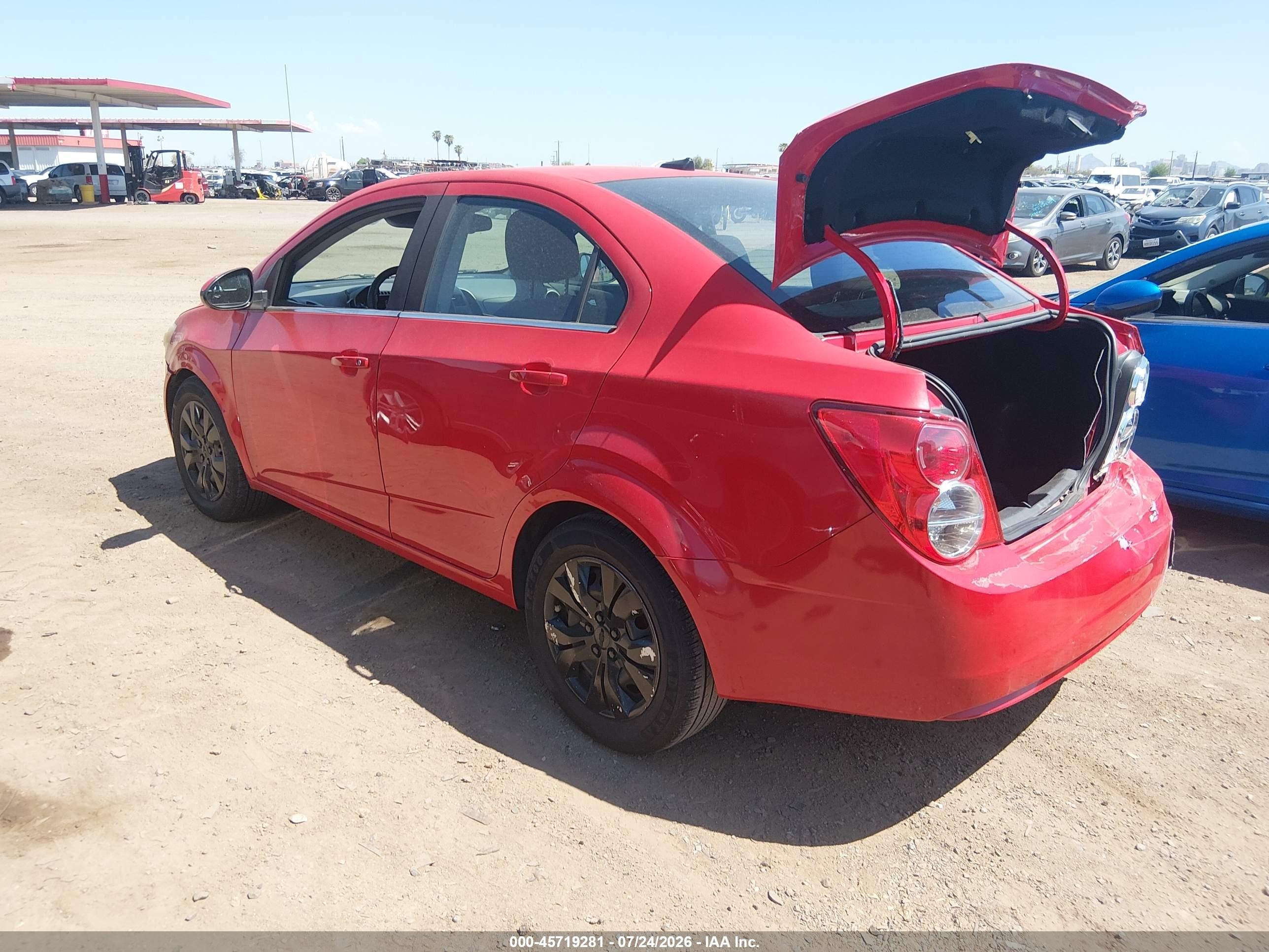 2013 Chevrolet Sonic Lt Auto Red vin: 1G1JC5SH3D4177208
