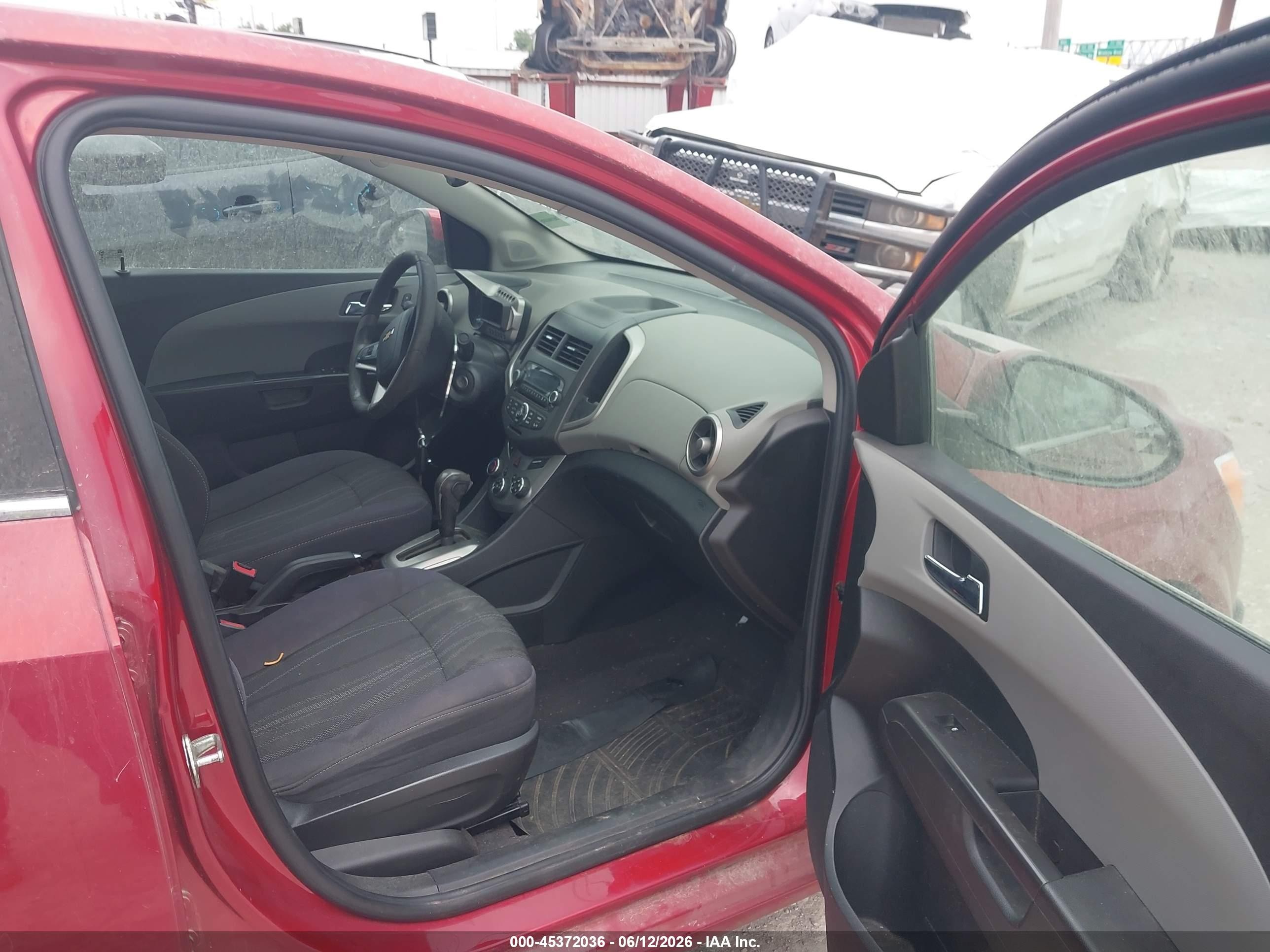 2014 Chevrolet Sonic Lt Auto Red vin: 1G1JC5SH3E4106317