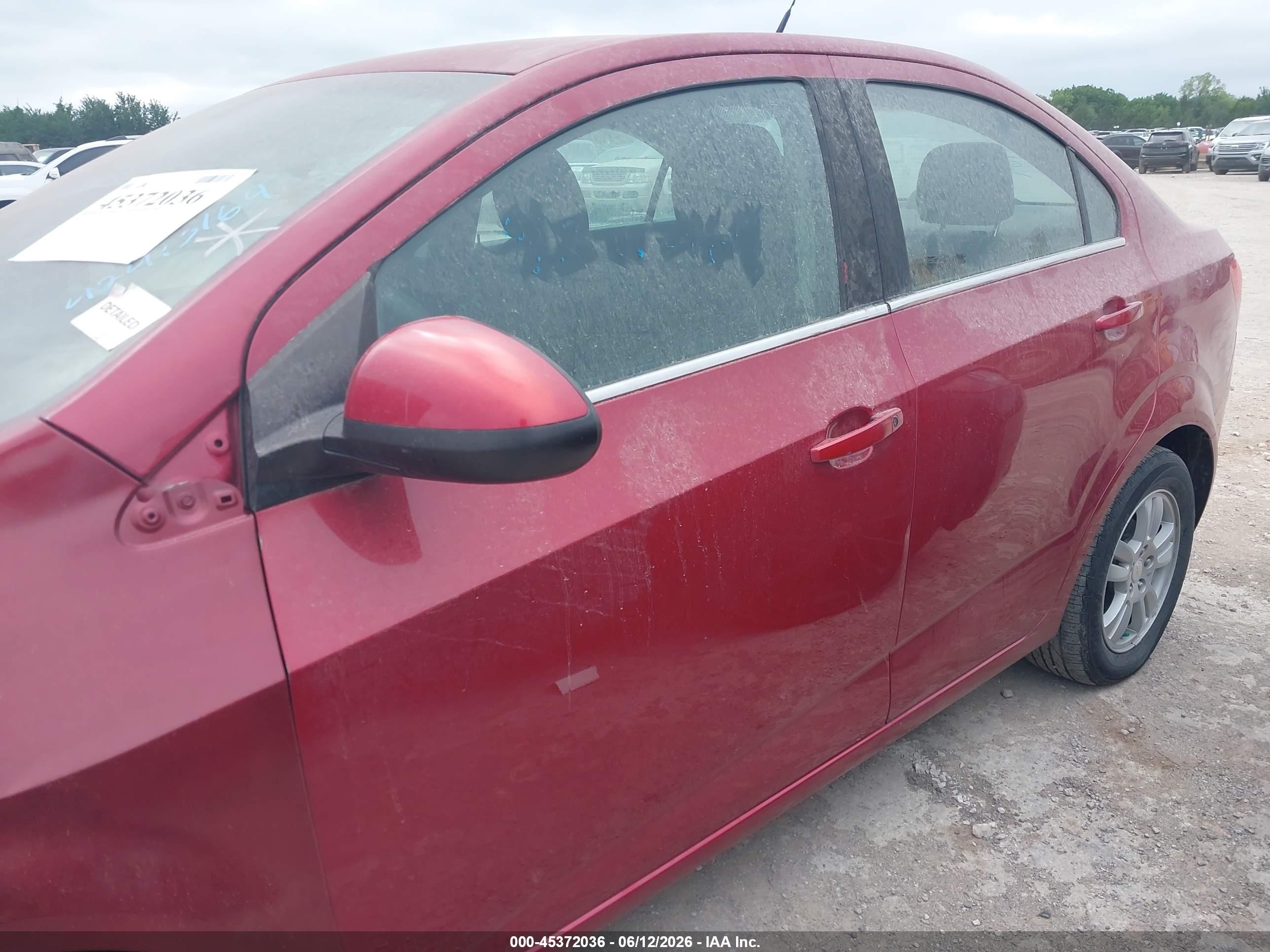 2014 Chevrolet Sonic Lt Auto Red vin: 1G1JC5SH3E4106317