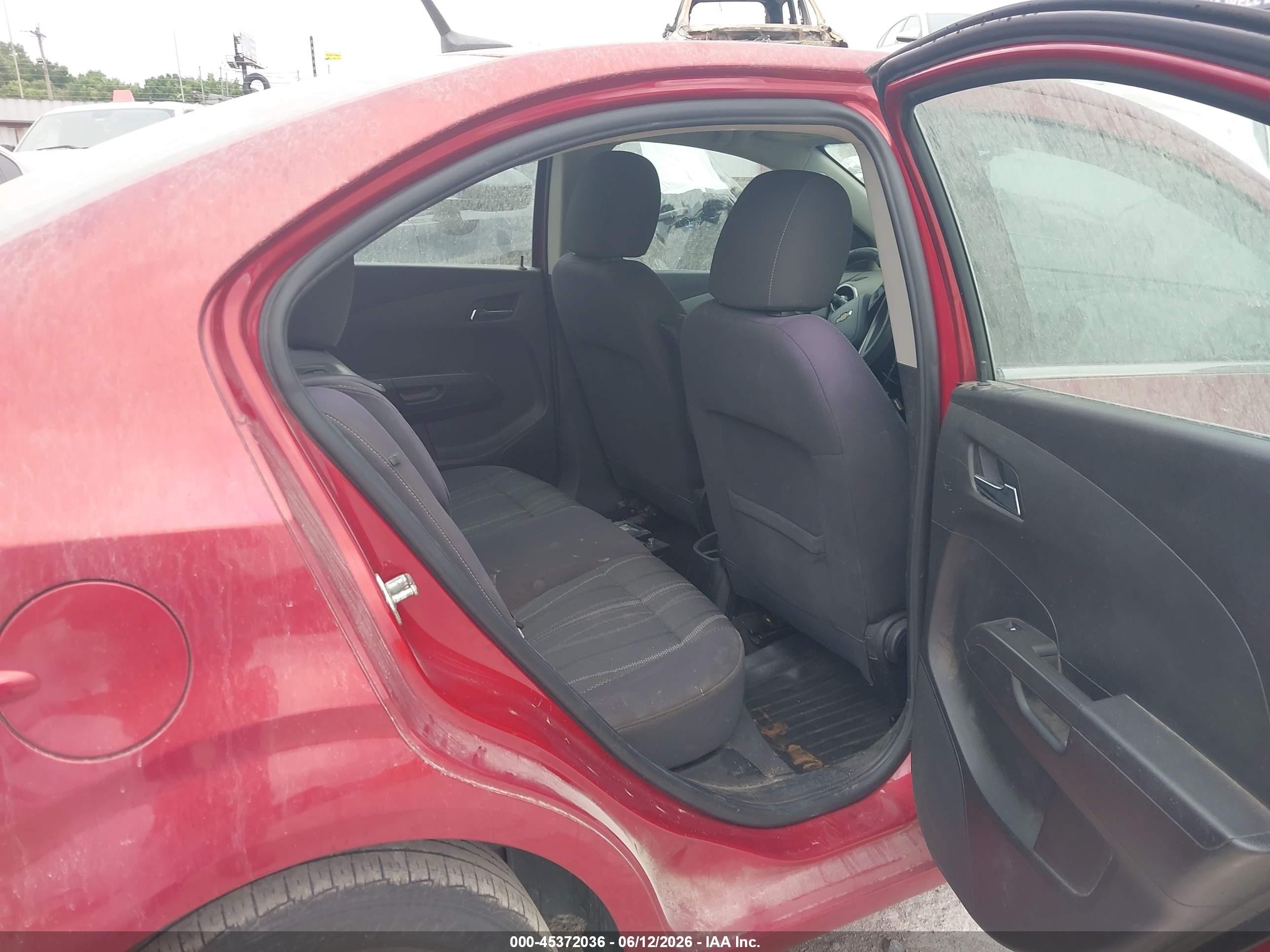 2014 Chevrolet Sonic Lt Auto Red vin: 1G1JC5SH3E4106317