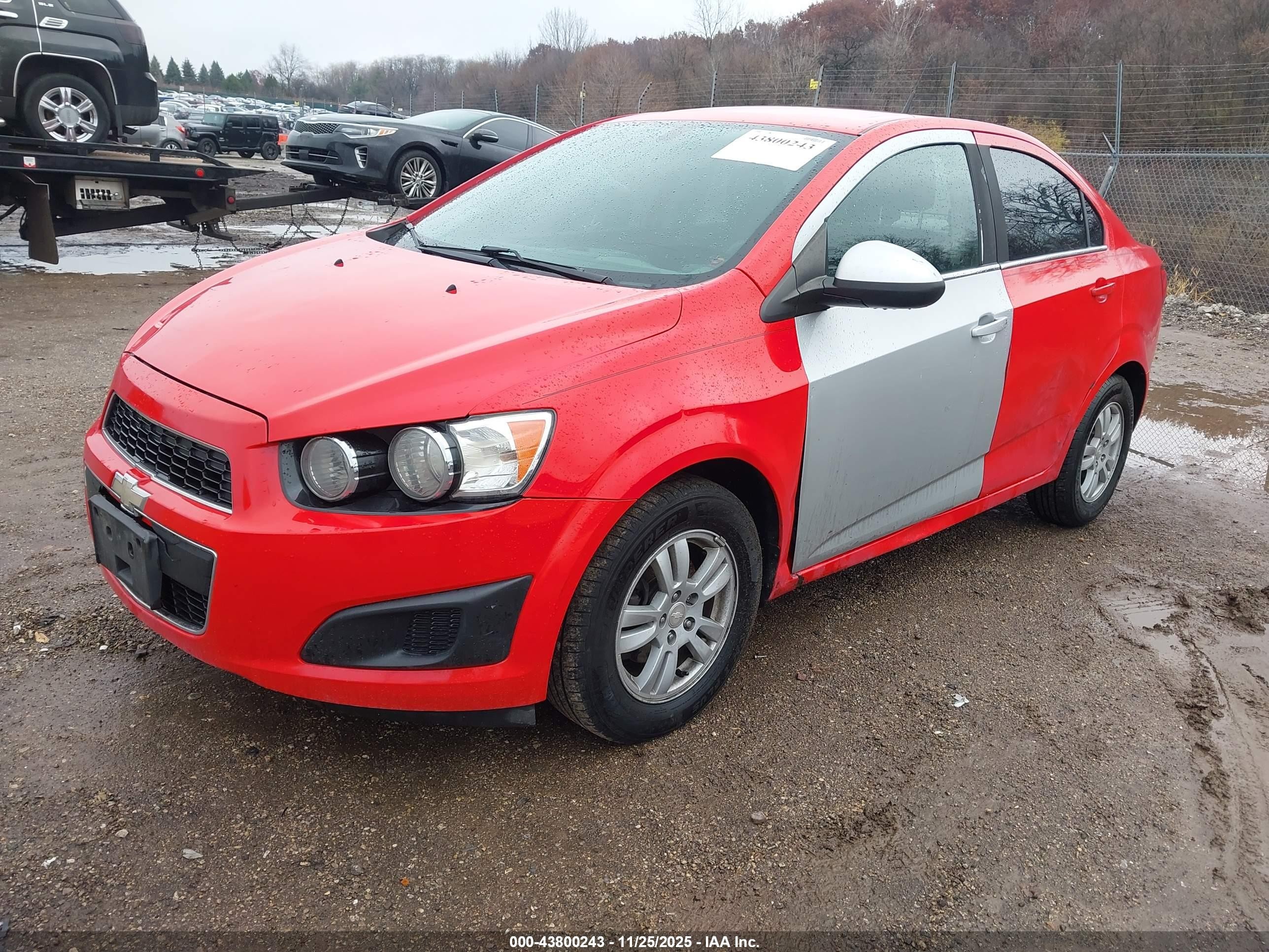 2014 Chevrolet Sonic Lt Auto Red vin: 1G1JC5SH3E4154030