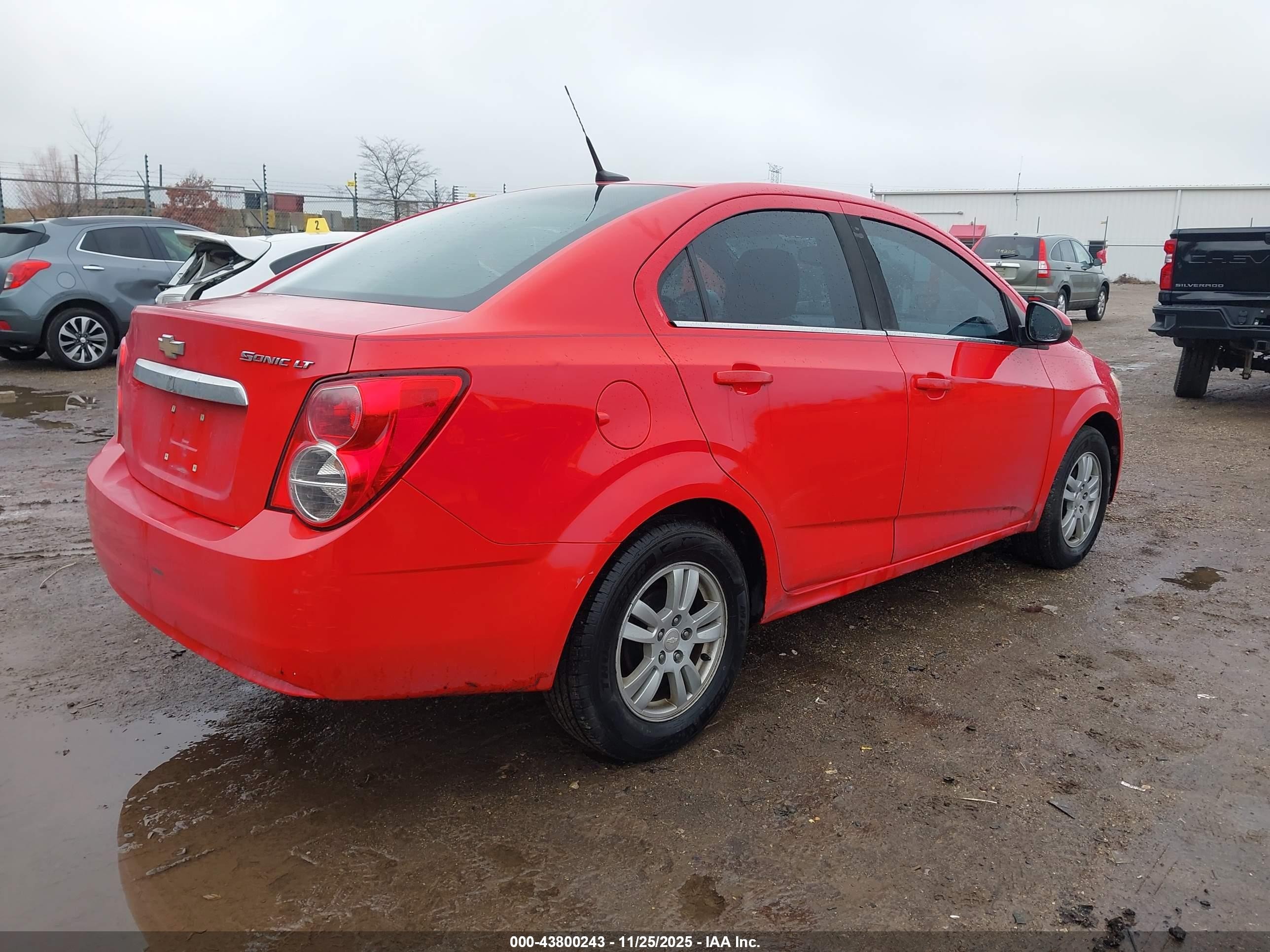 2014 Chevrolet Sonic Lt Auto Red vin: 1G1JC5SH3E4154030