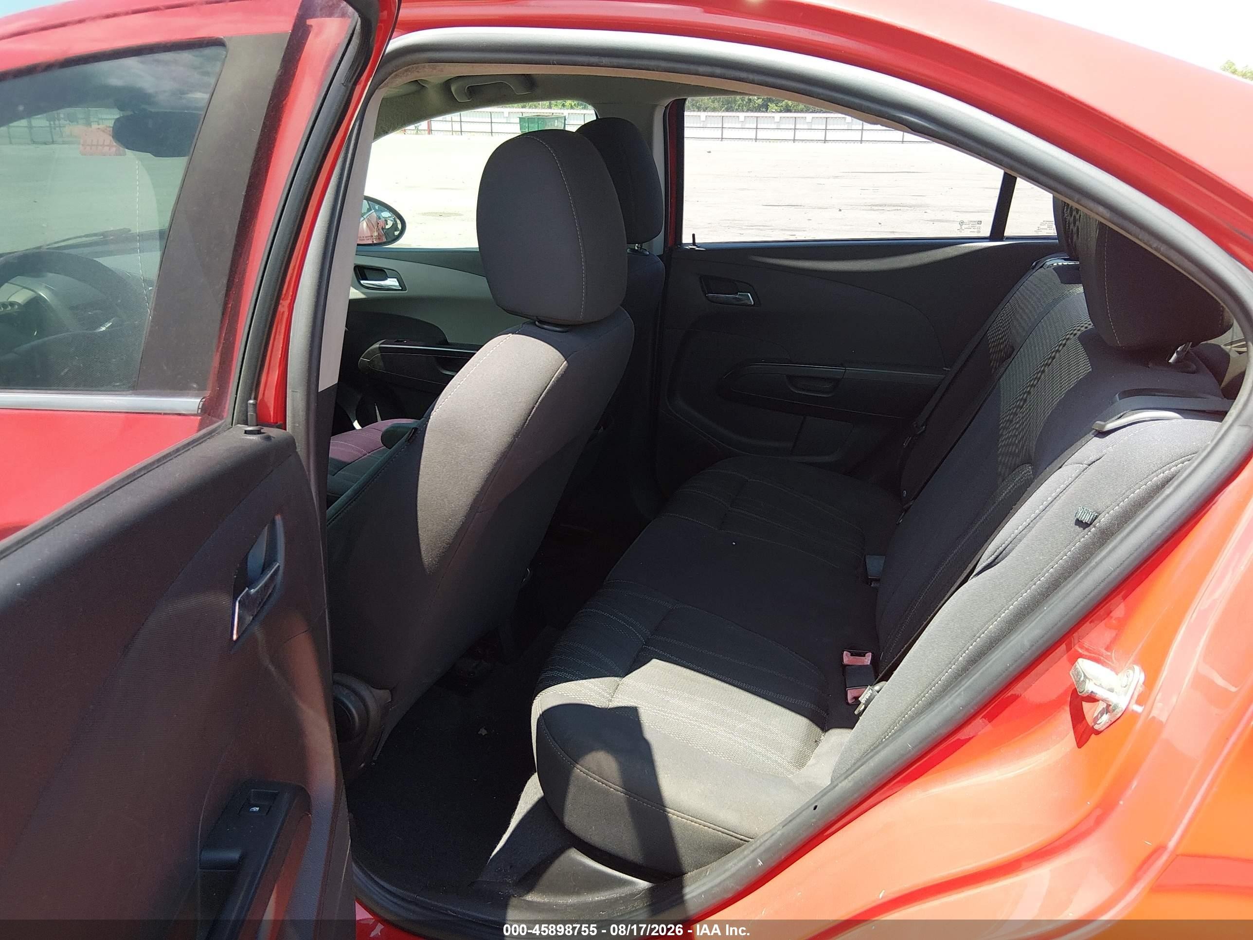 2014 Chevrolet Sonic Lt Auto Red vin: 1G1JC5SH3E4163598