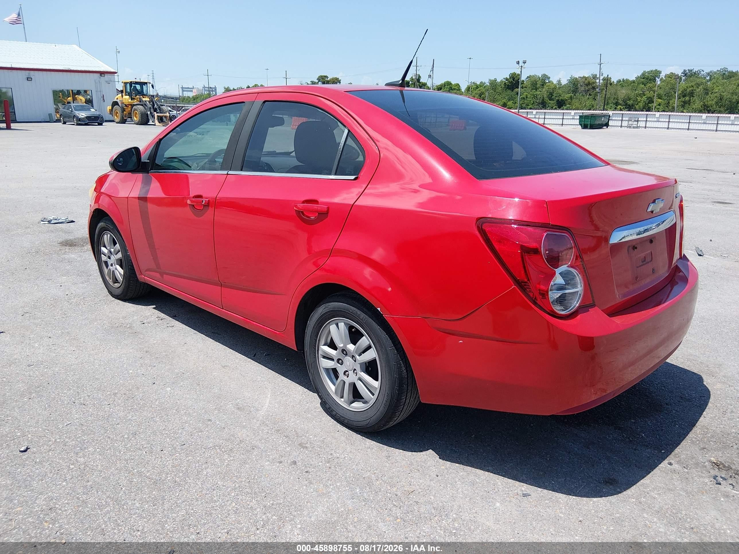 2014 Chevrolet Sonic Lt Auto Red vin: 1G1JC5SH3E4163598