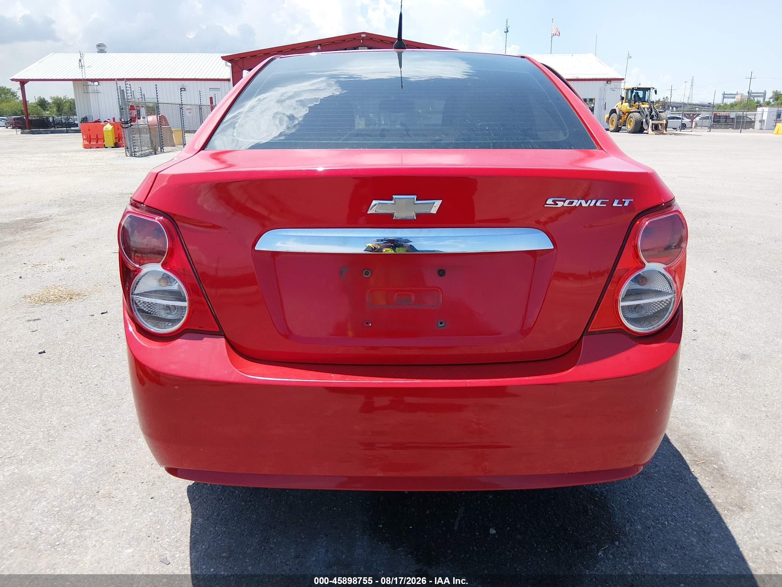 2014 Chevrolet Sonic Lt Auto Red vin: 1G1JC5SH3E4163598