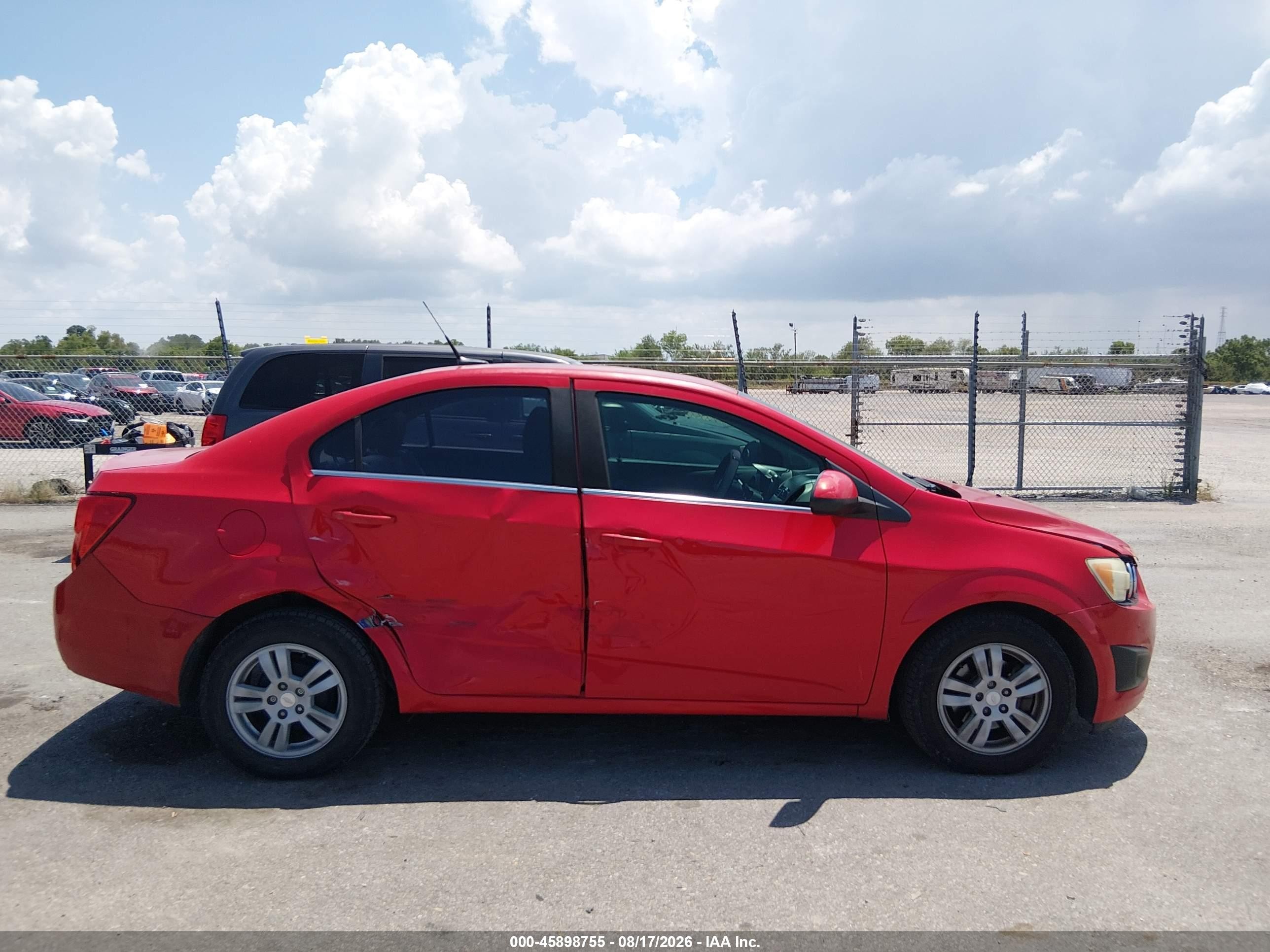 2014 Chevrolet Sonic Lt Auto Red vin: 1G1JC5SH3E4163598