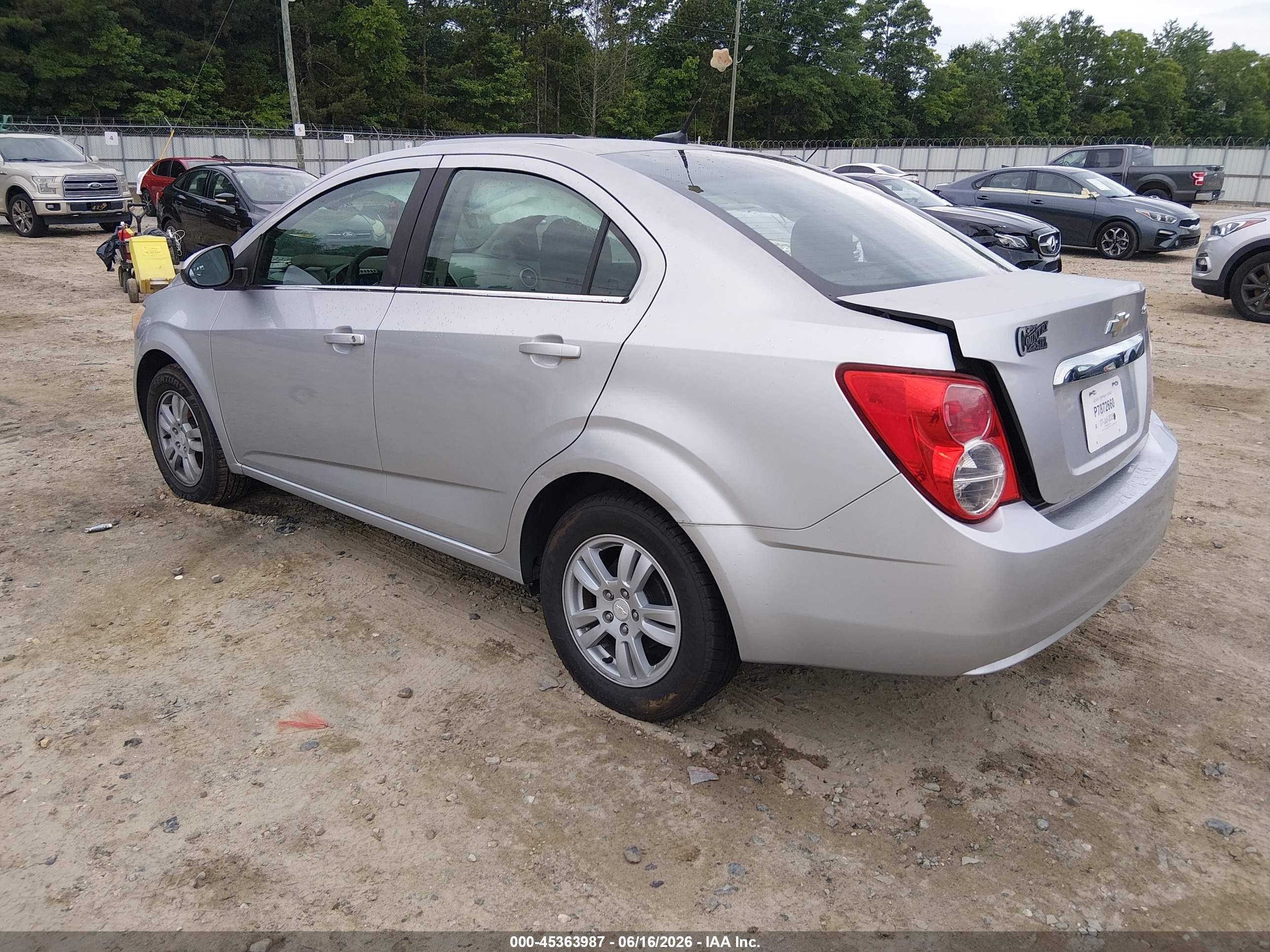 2014 Chevrolet Sonic Lt Auto Silver vin: 1G1JC5SH3E4187108