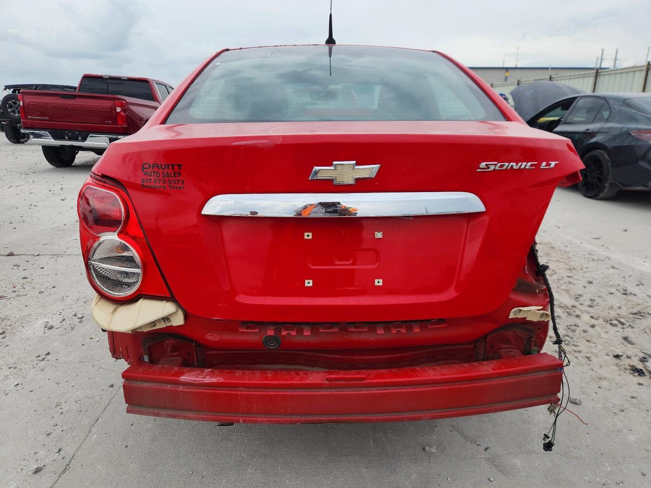 2014 Chevrolet Sonic Lt Red vin: 1G1JC5SH3E4205882