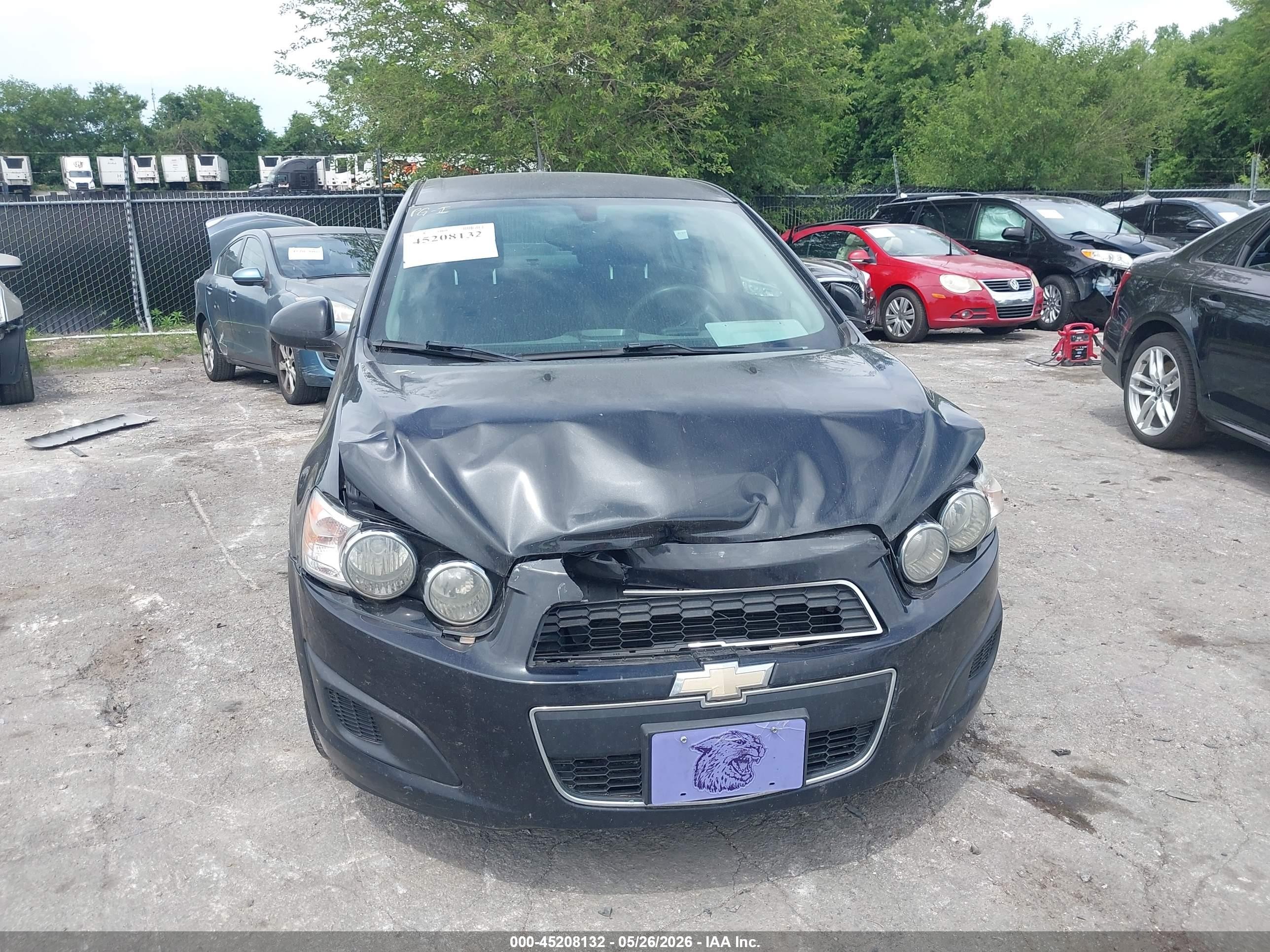 2014 Chevrolet Sonic Lt Auto Black vin: 1G1JC5SH3E4229518