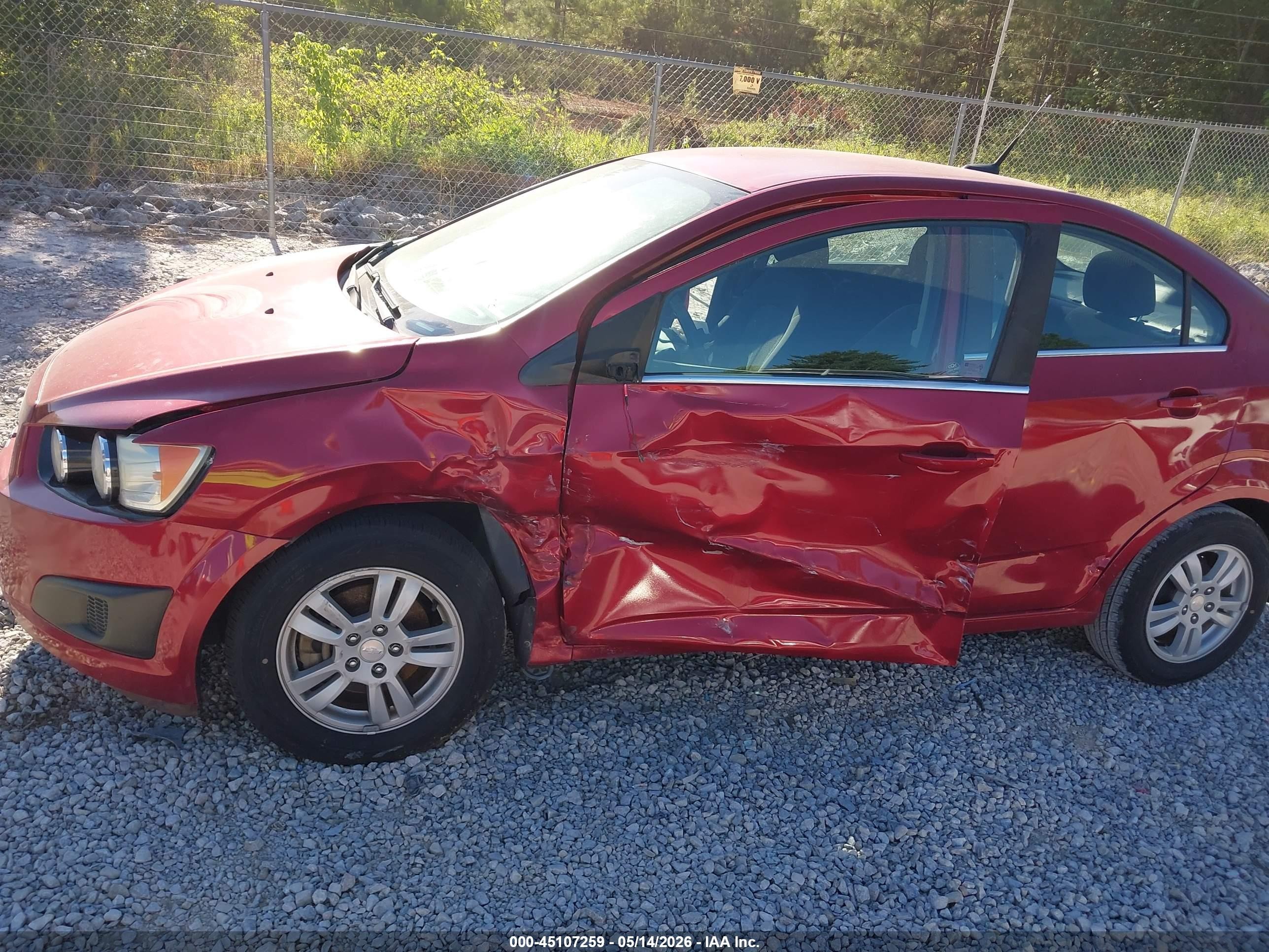 2014 Chevrolet Sonic Lt Auto Red vin: 1G1JC5SH3E4230488