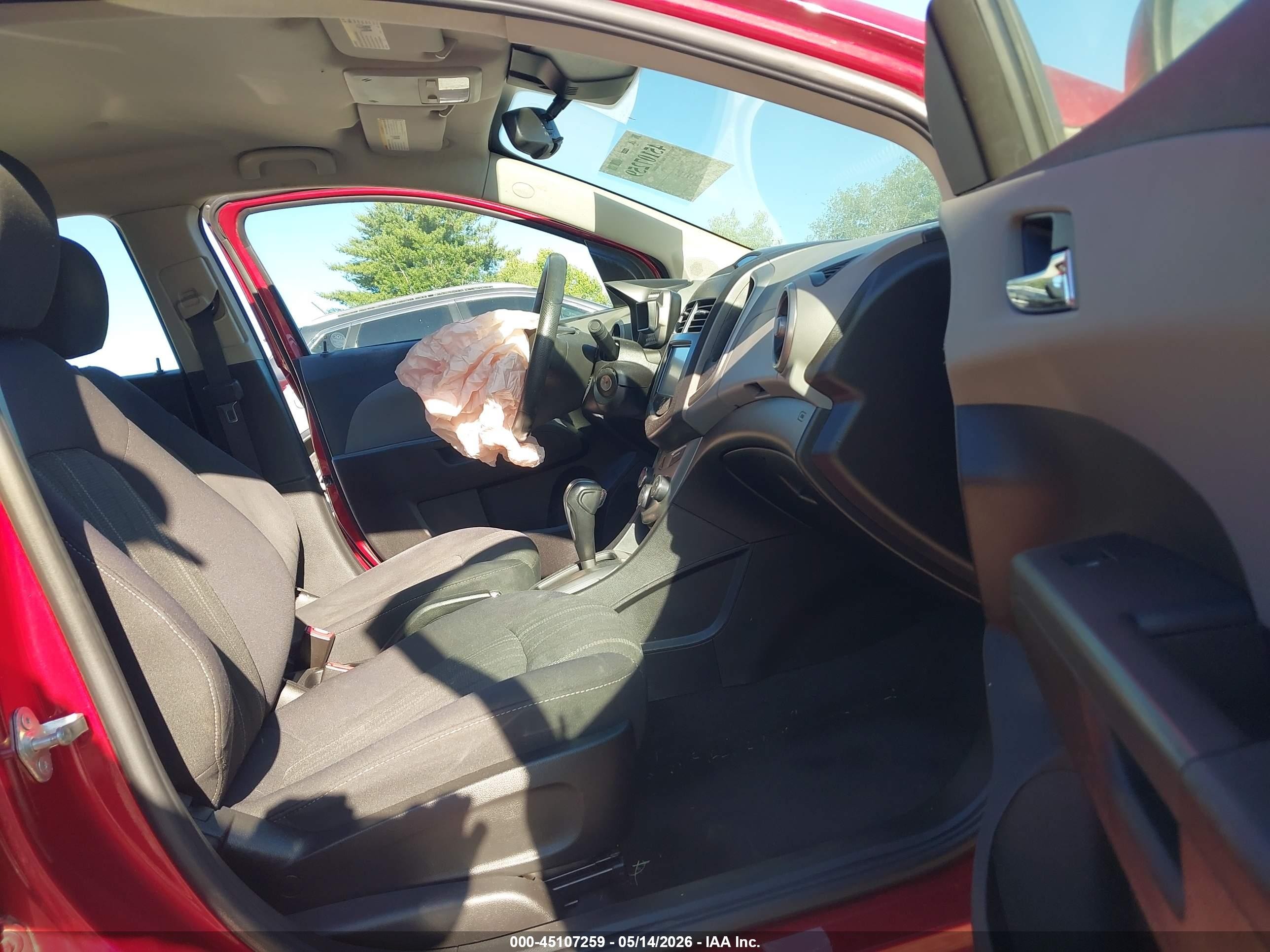 2014 Chevrolet Sonic Lt Auto Red vin: 1G1JC5SH3E4230488