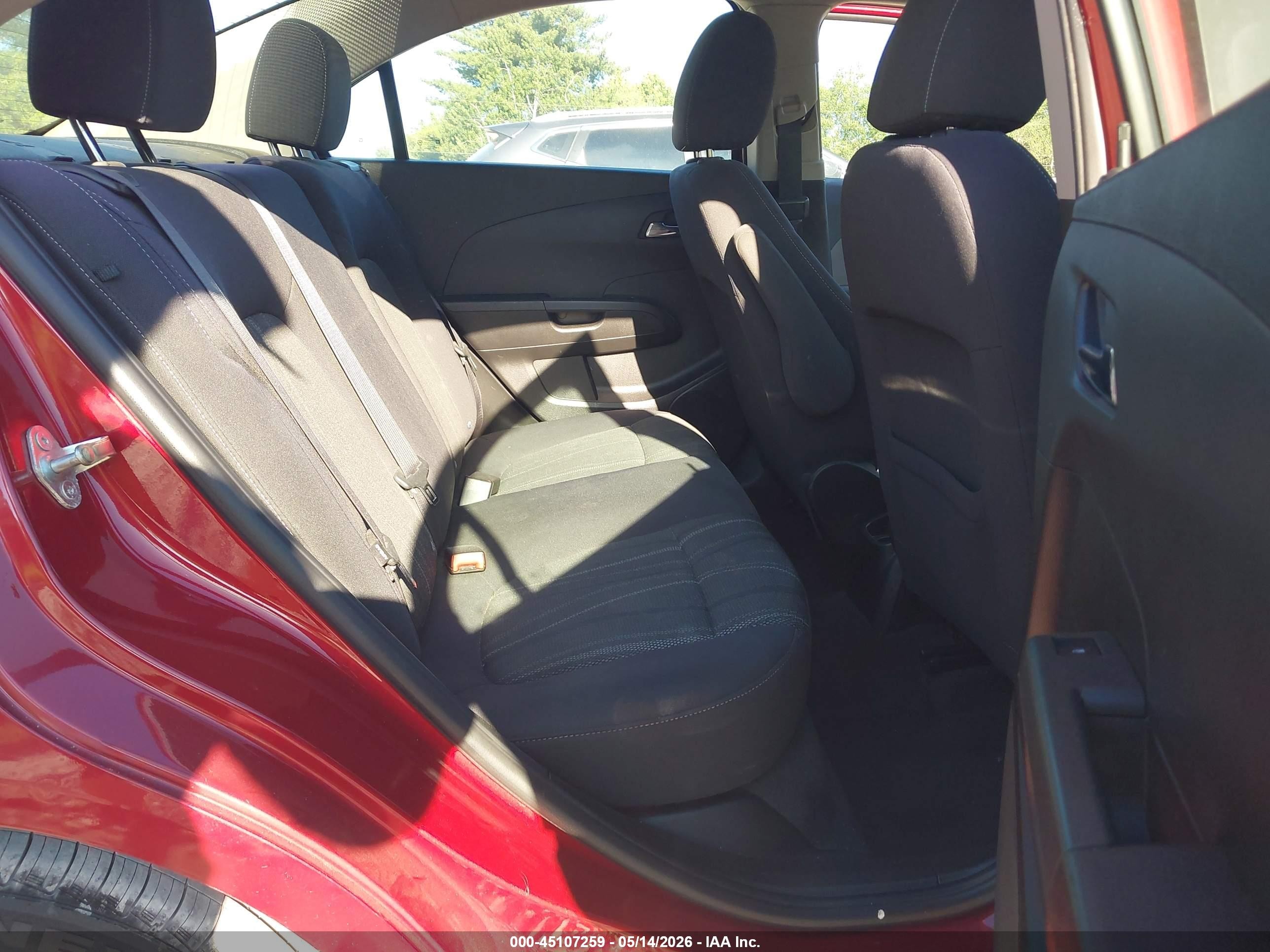 2014 Chevrolet Sonic Lt Auto Red vin: 1G1JC5SH3E4230488