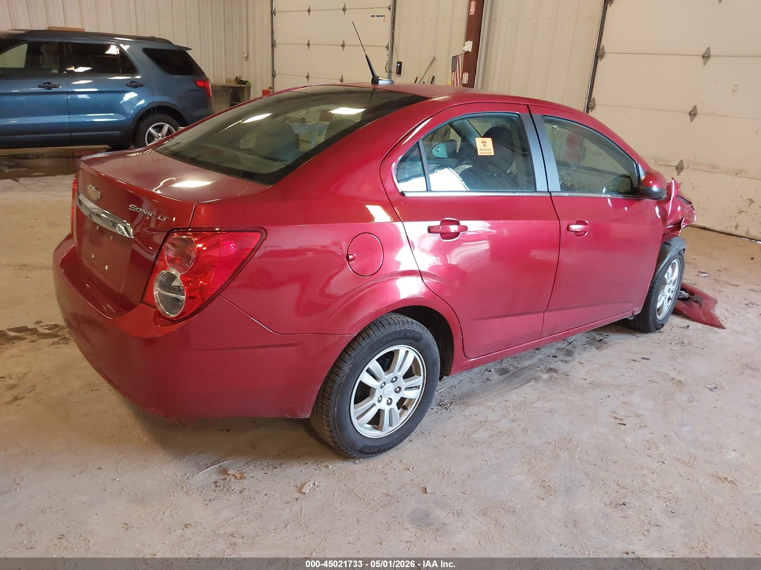 2014 Chevrolet Sonic Lt Auto Red vin: 1G1JC5SH3E4233195