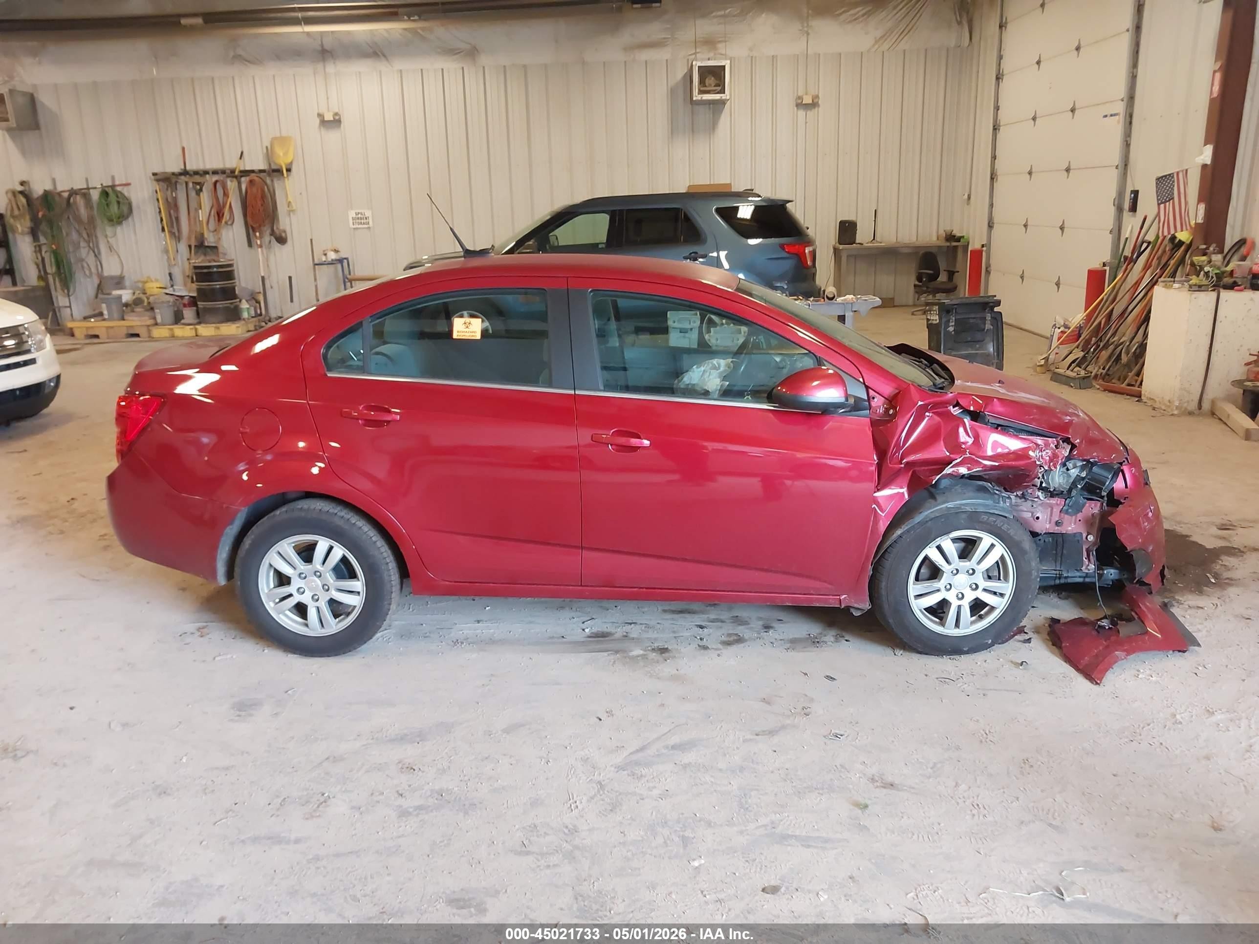 2014 Chevrolet Sonic Lt Auto Red vin: 1G1JC5SH3E4233195