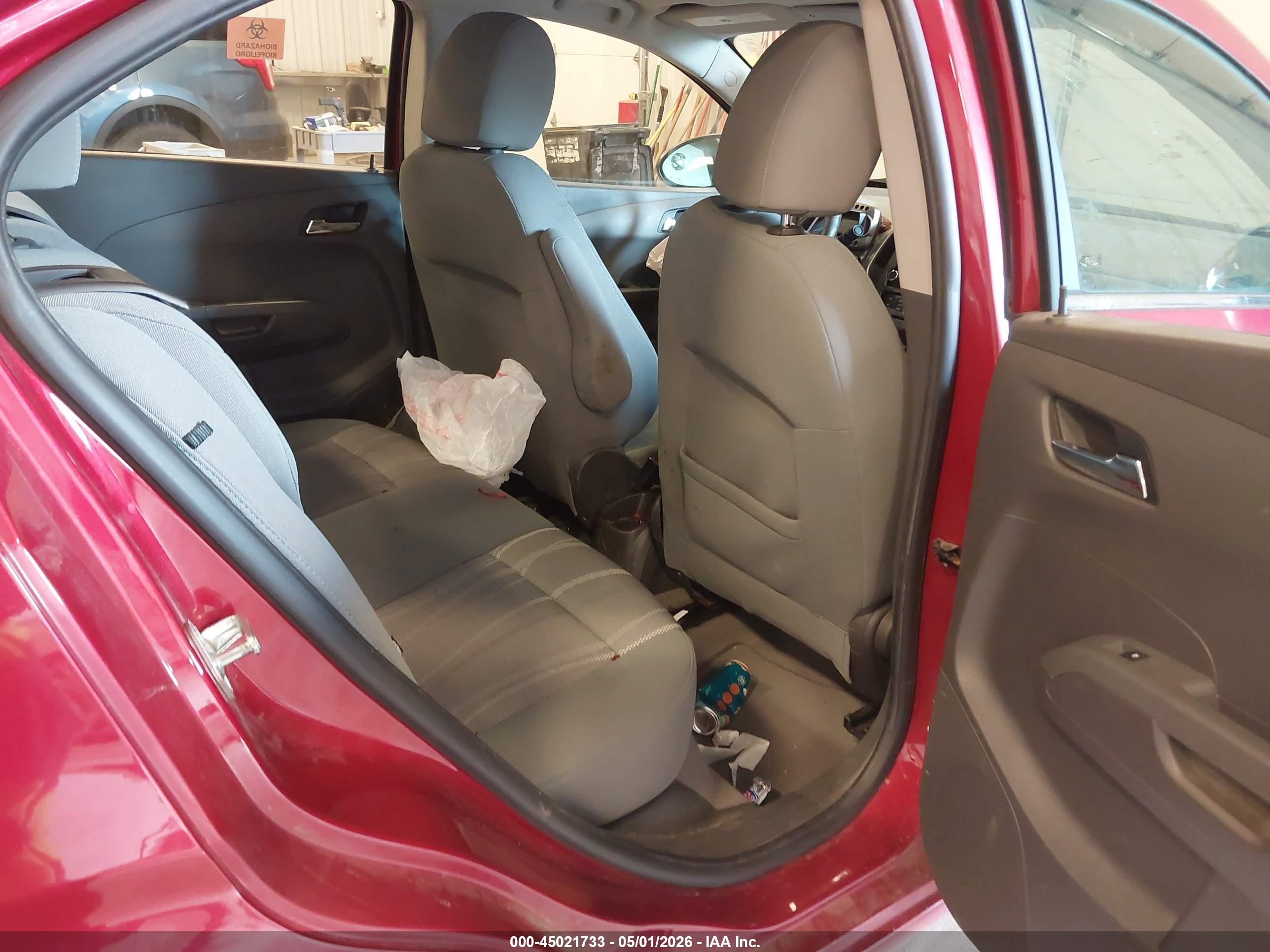 2014 Chevrolet Sonic Lt Auto Red vin: 1G1JC5SH3E4233195