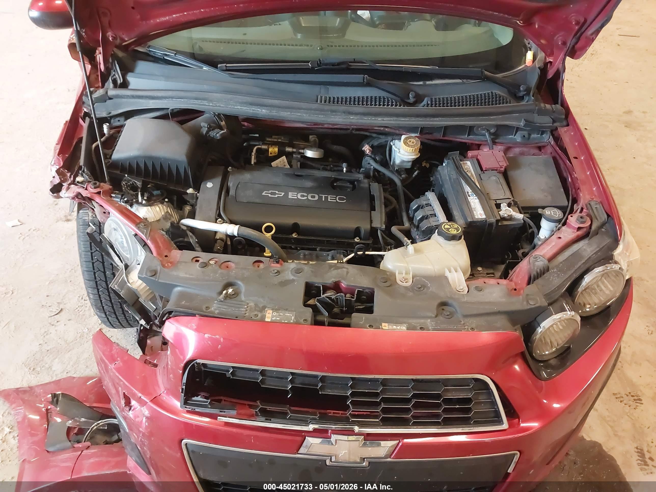 2014 Chevrolet Sonic Lt Auto Red vin: 1G1JC5SH3E4233195