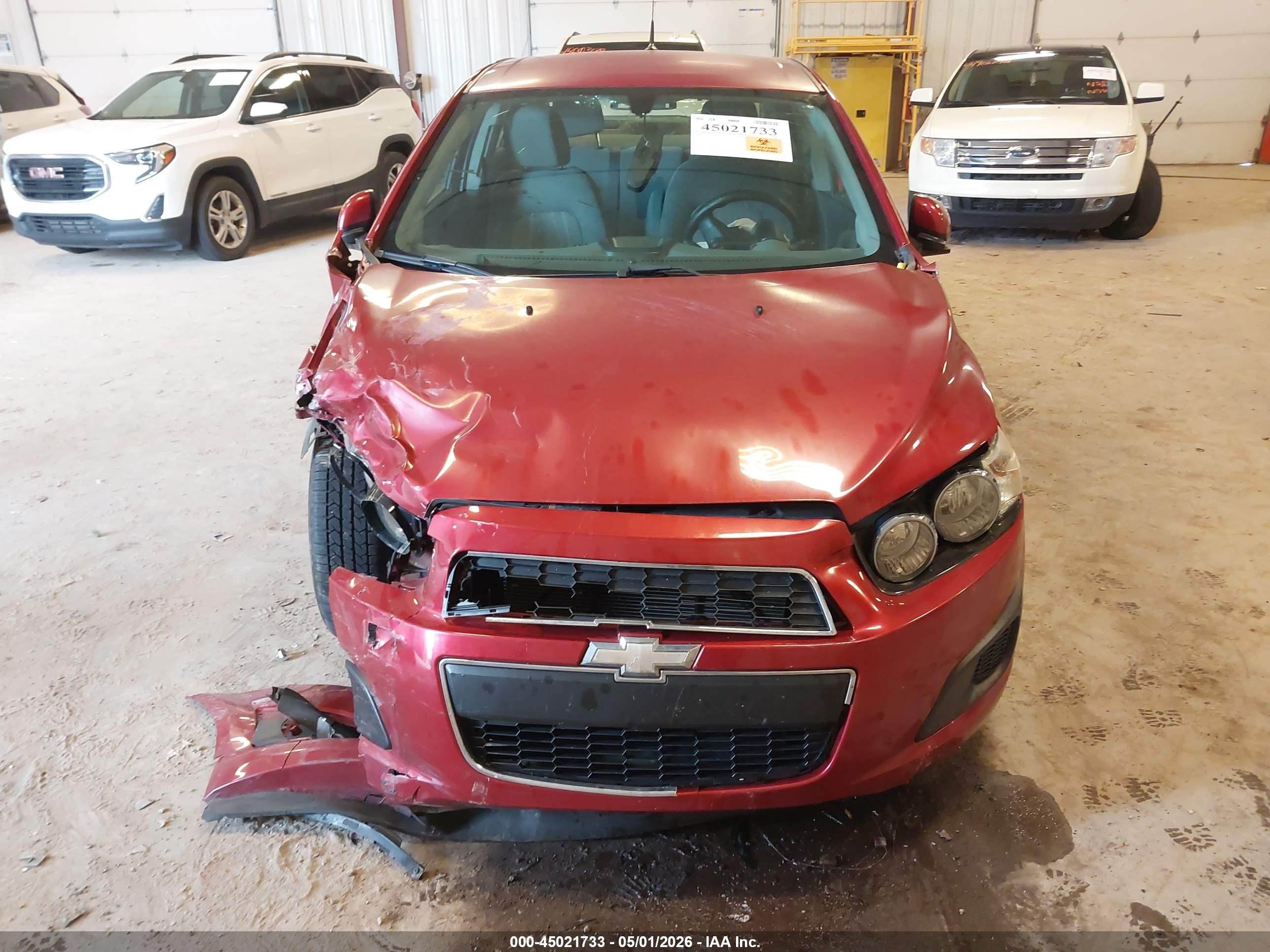 2014 Chevrolet Sonic Lt Auto Red vin: 1G1JC5SH3E4233195
