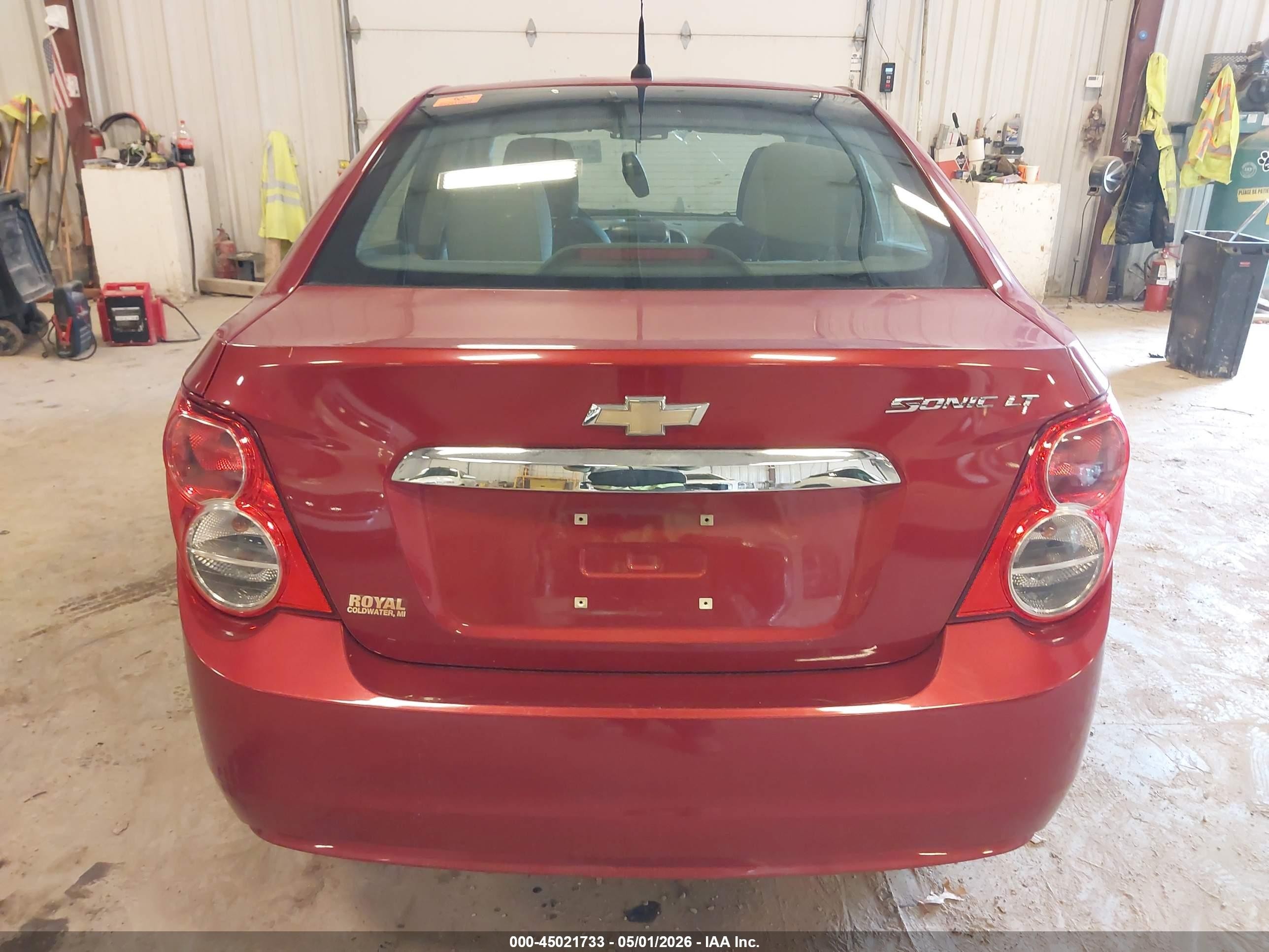 2014 Chevrolet Sonic Lt Auto Red vin: 1G1JC5SH3E4233195