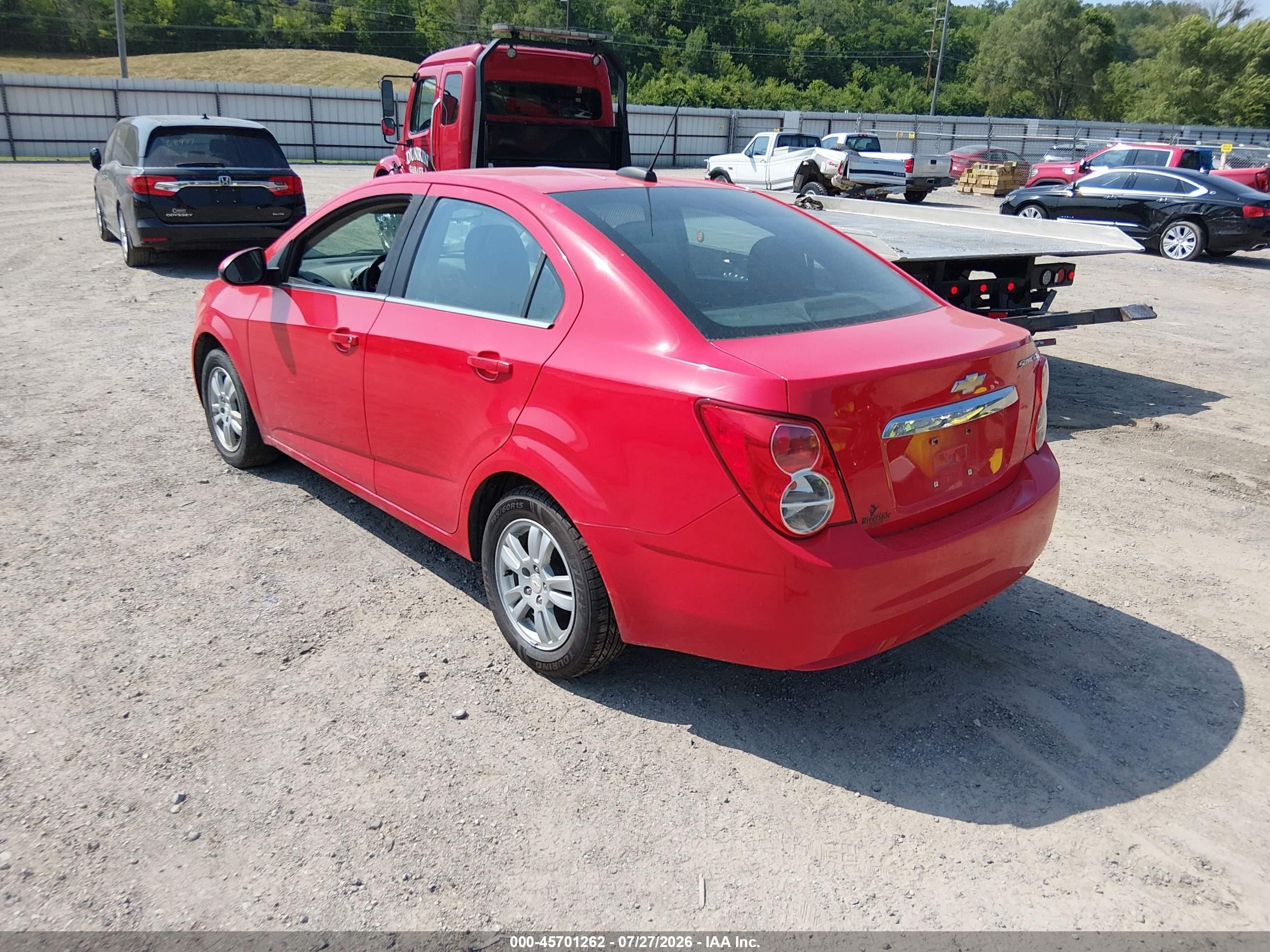2015 Chevrolet Sonic Lt Auto Red vin: 1G1JC5SH3F4140968