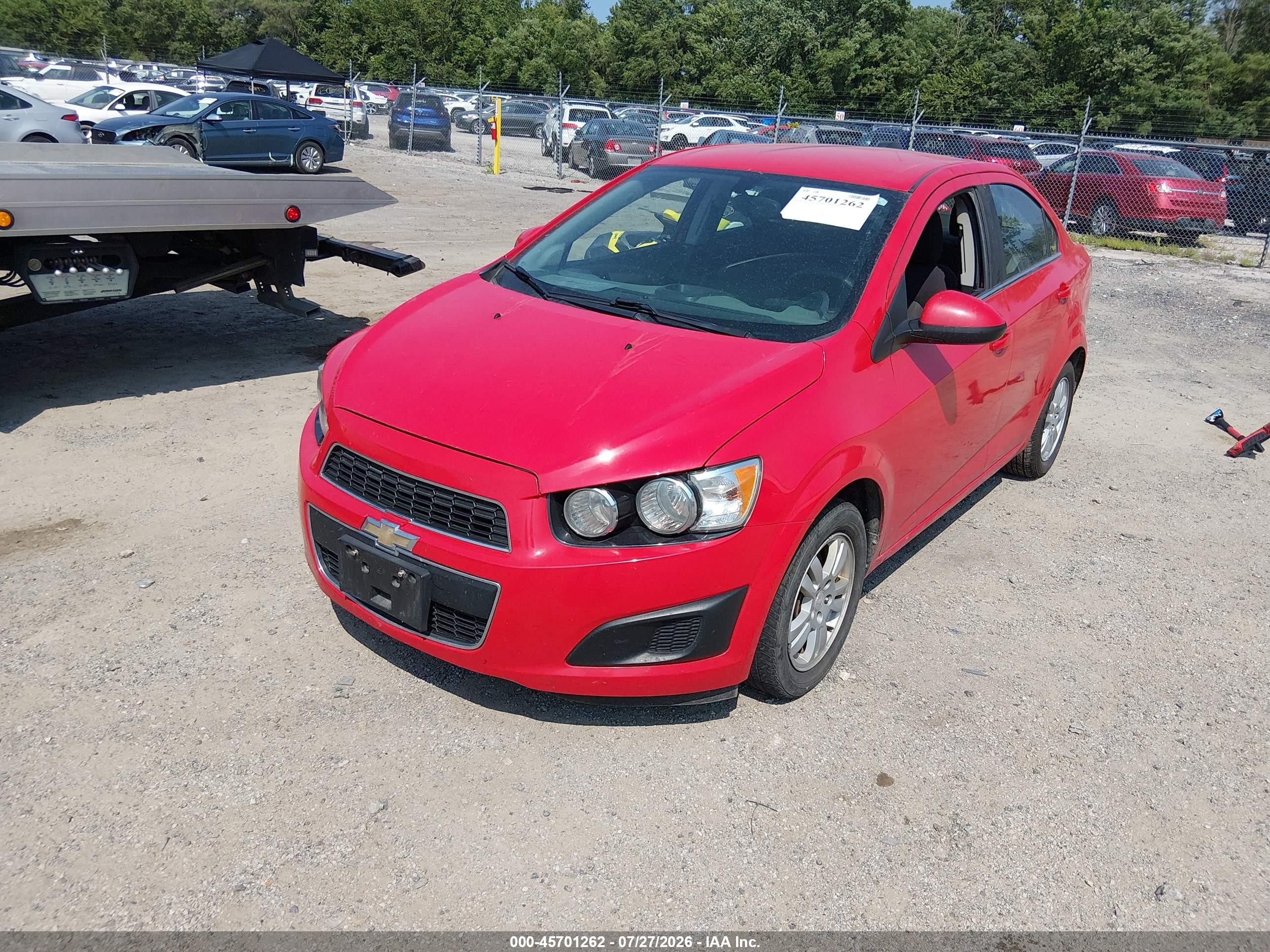 2015 Chevrolet Sonic Lt Auto Red vin: 1G1JC5SH3F4140968