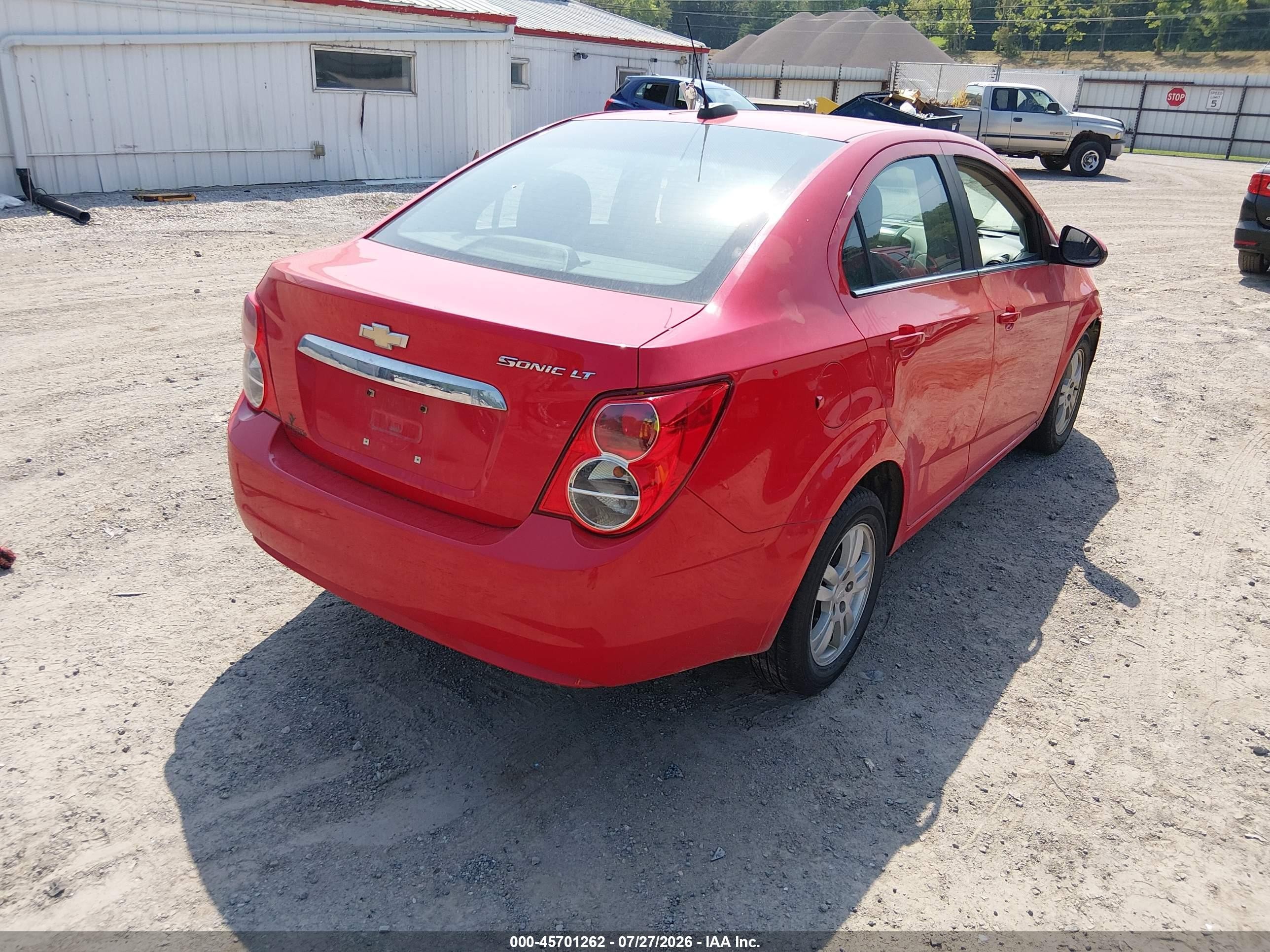 2015 Chevrolet Sonic Lt Auto Red vin: 1G1JC5SH3F4140968