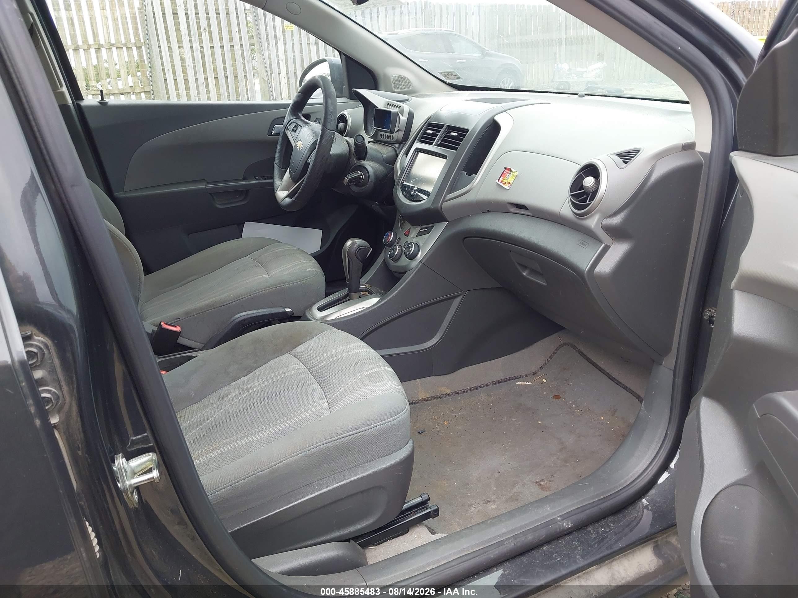 2015 Chevrolet Sonic Lt Auto Gray vin: 1G1JC5SH3F4163277